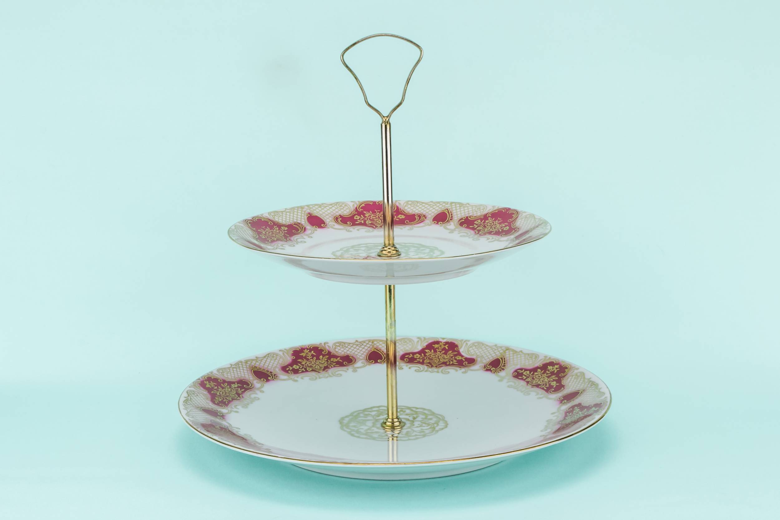 Vintage Neo-classical Gareis, — Two tier dessert stand