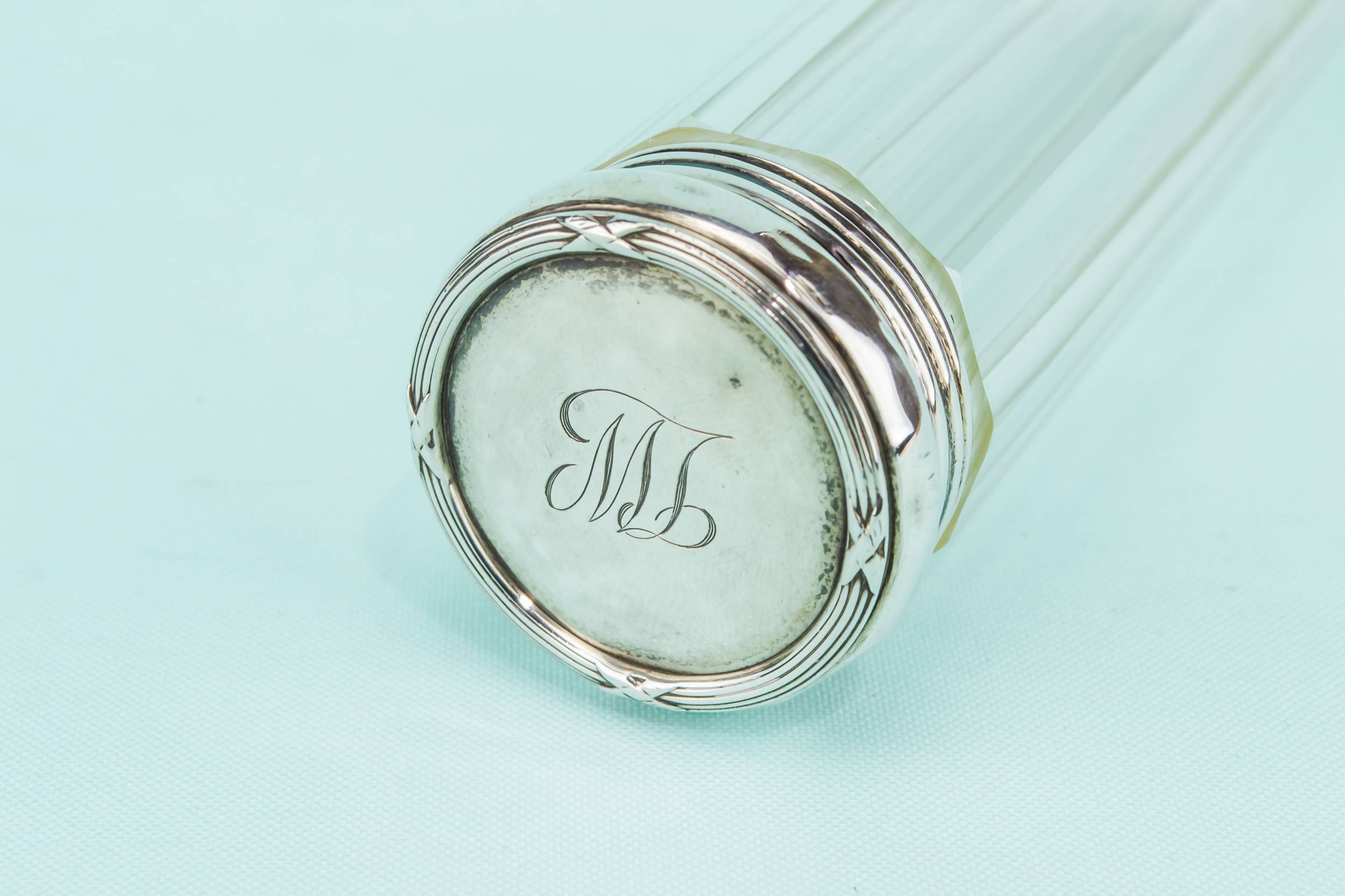 Antique Traditional Sterling — Silver dressing table bottle 3