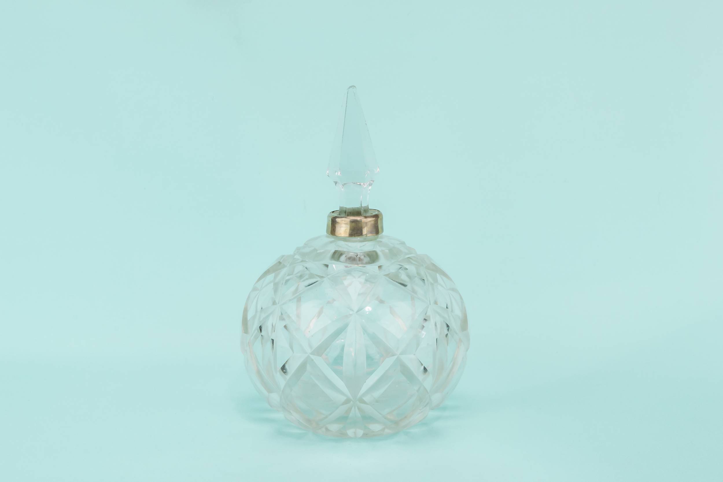 Traditional Edwardian Glass — Silver dressing table bottle 1