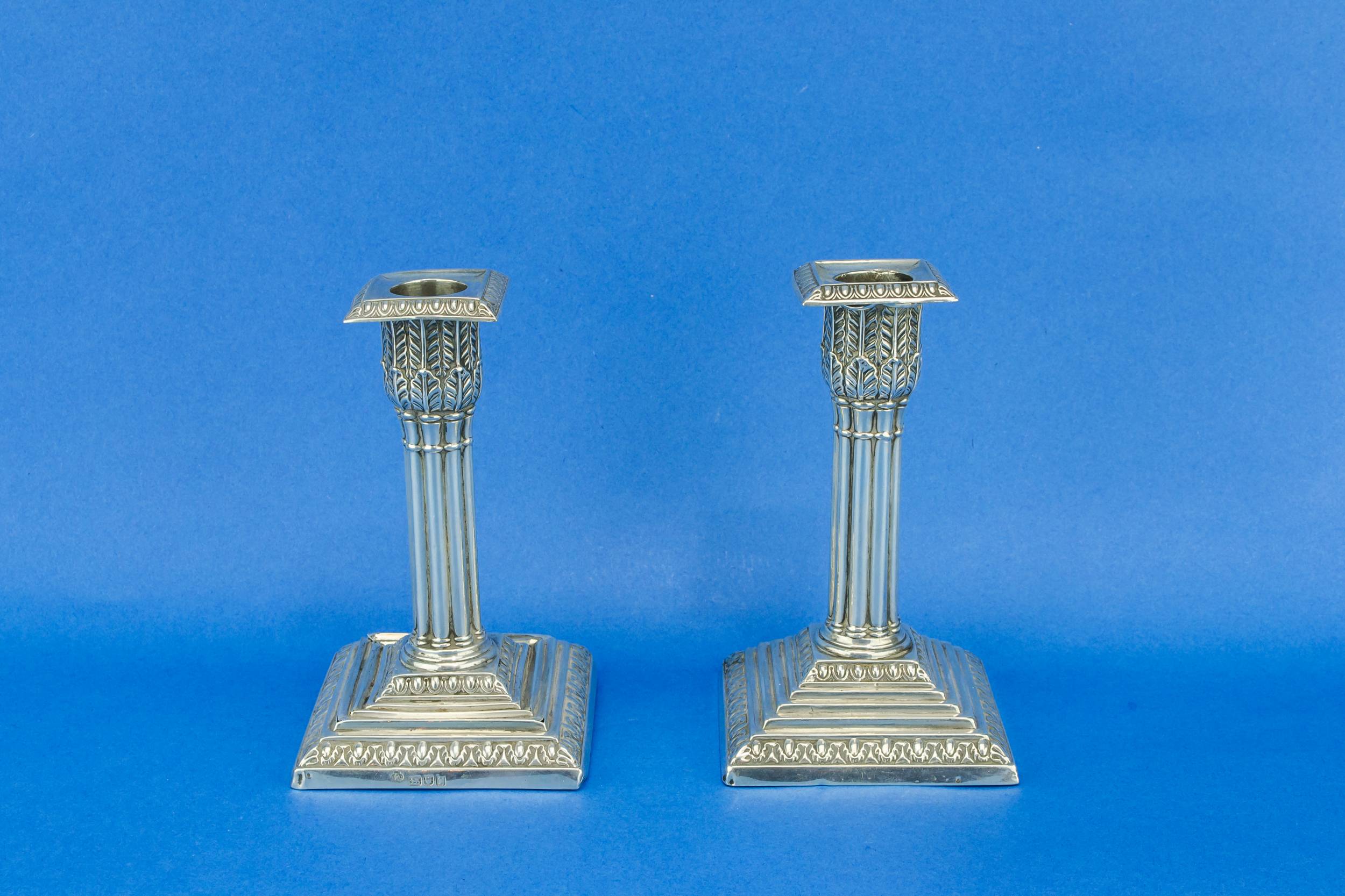 Antique Sterling Silver — Sterling silver candlesticks