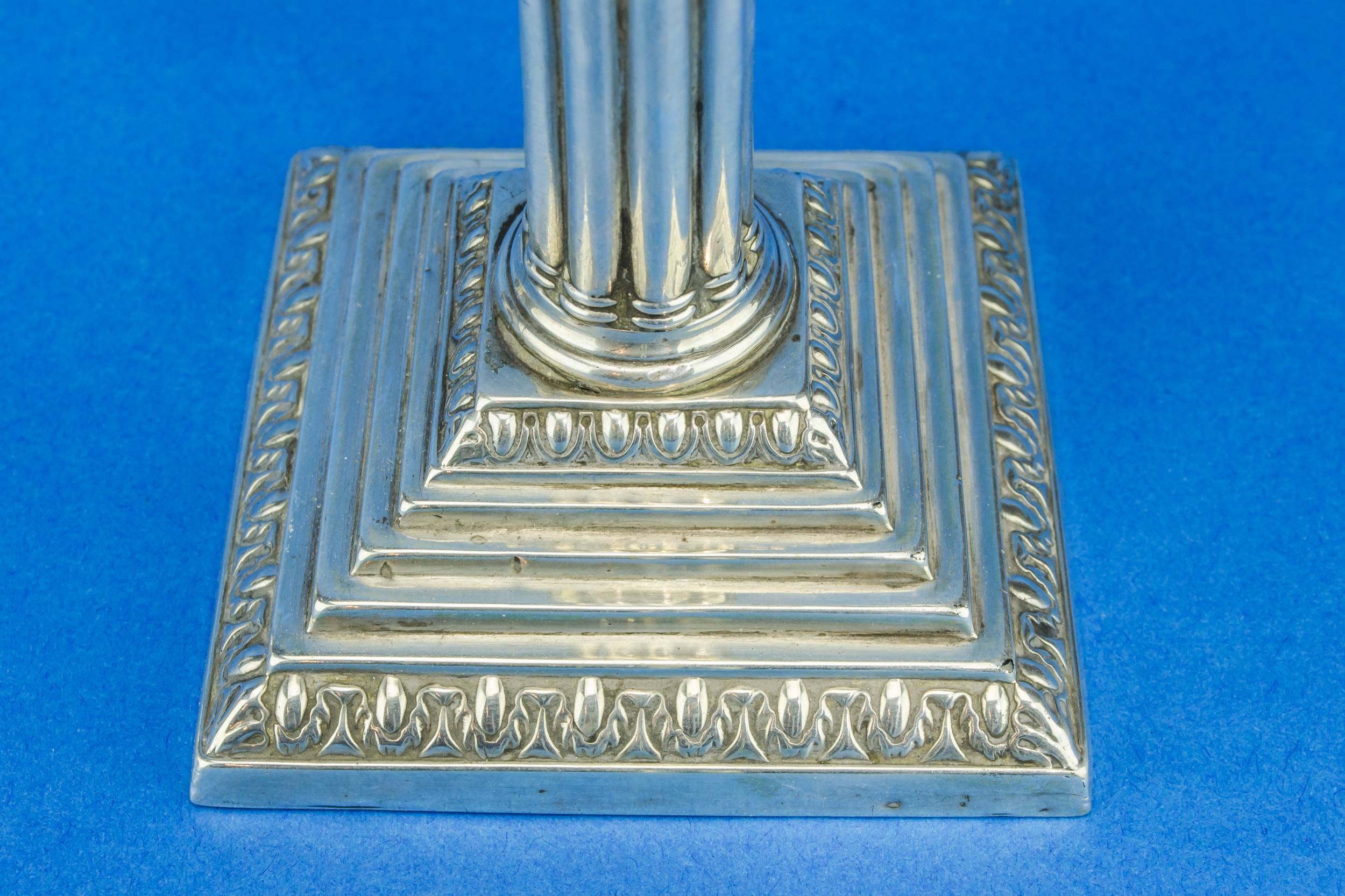 Antique Sterling Silver — Sterling silver candlesticks 4