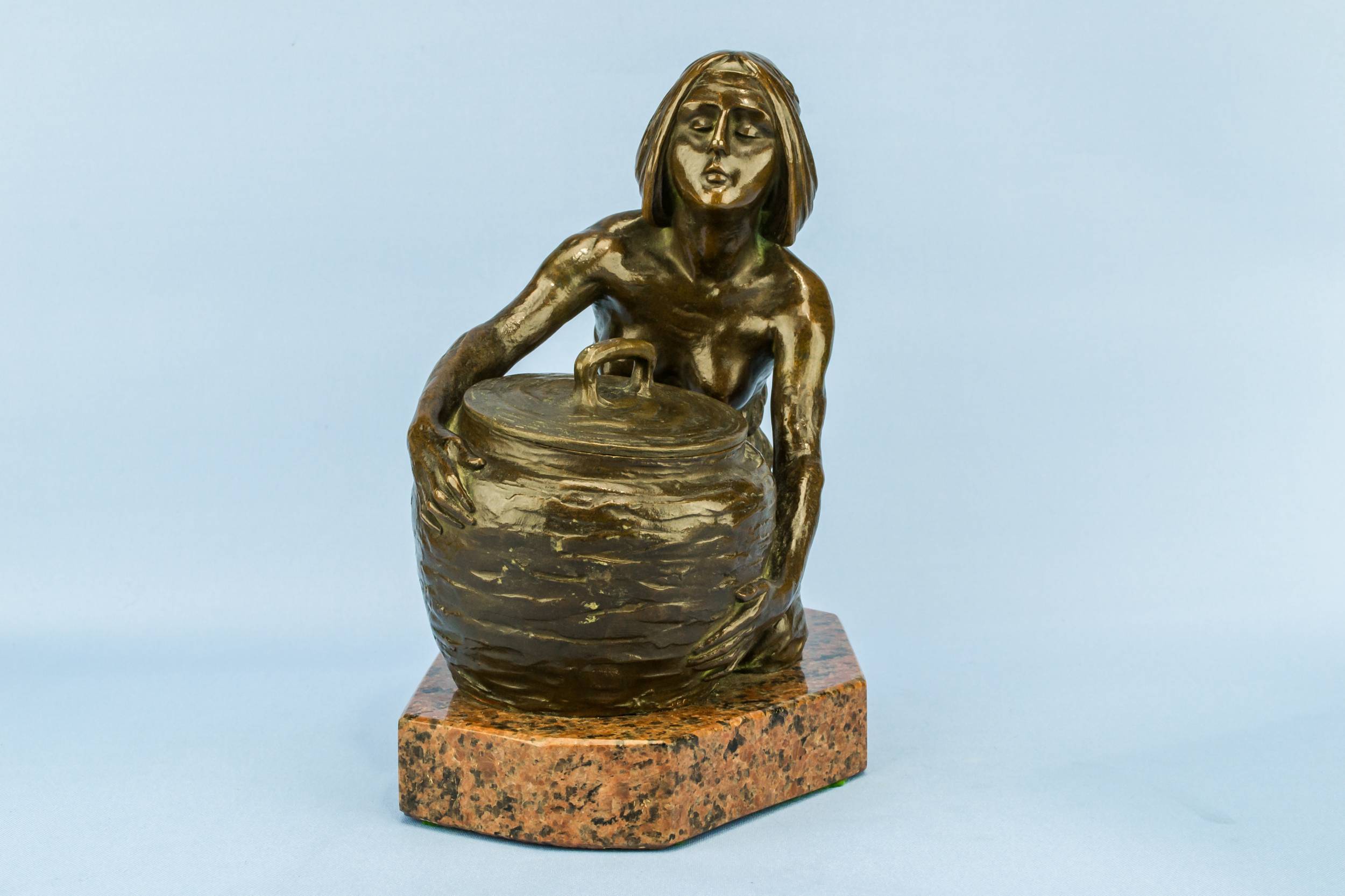 Art Nouveau Large — Secession bronze inkwell 5