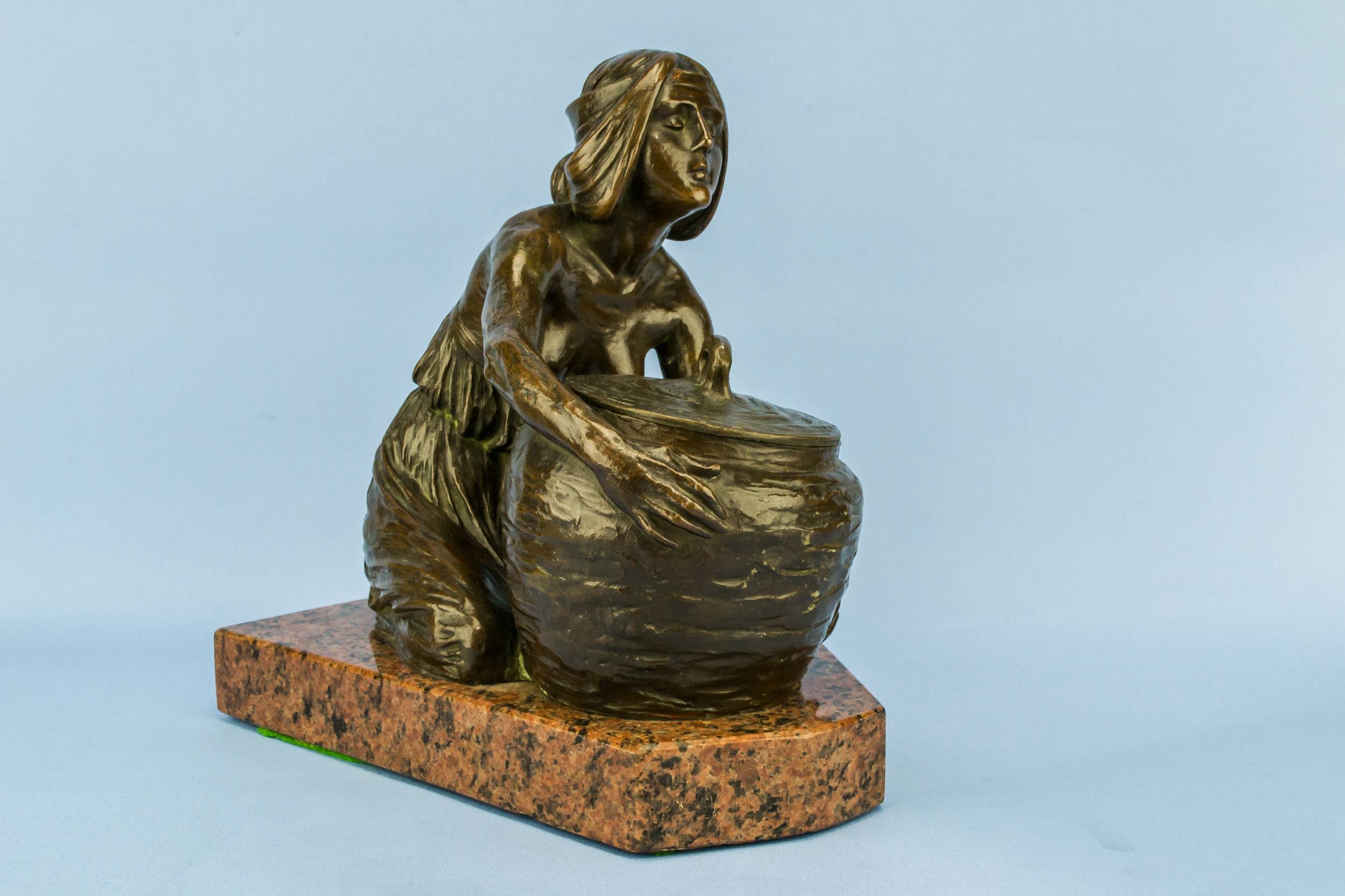 Art Nouveau Large — Secession bronze inkwell 6