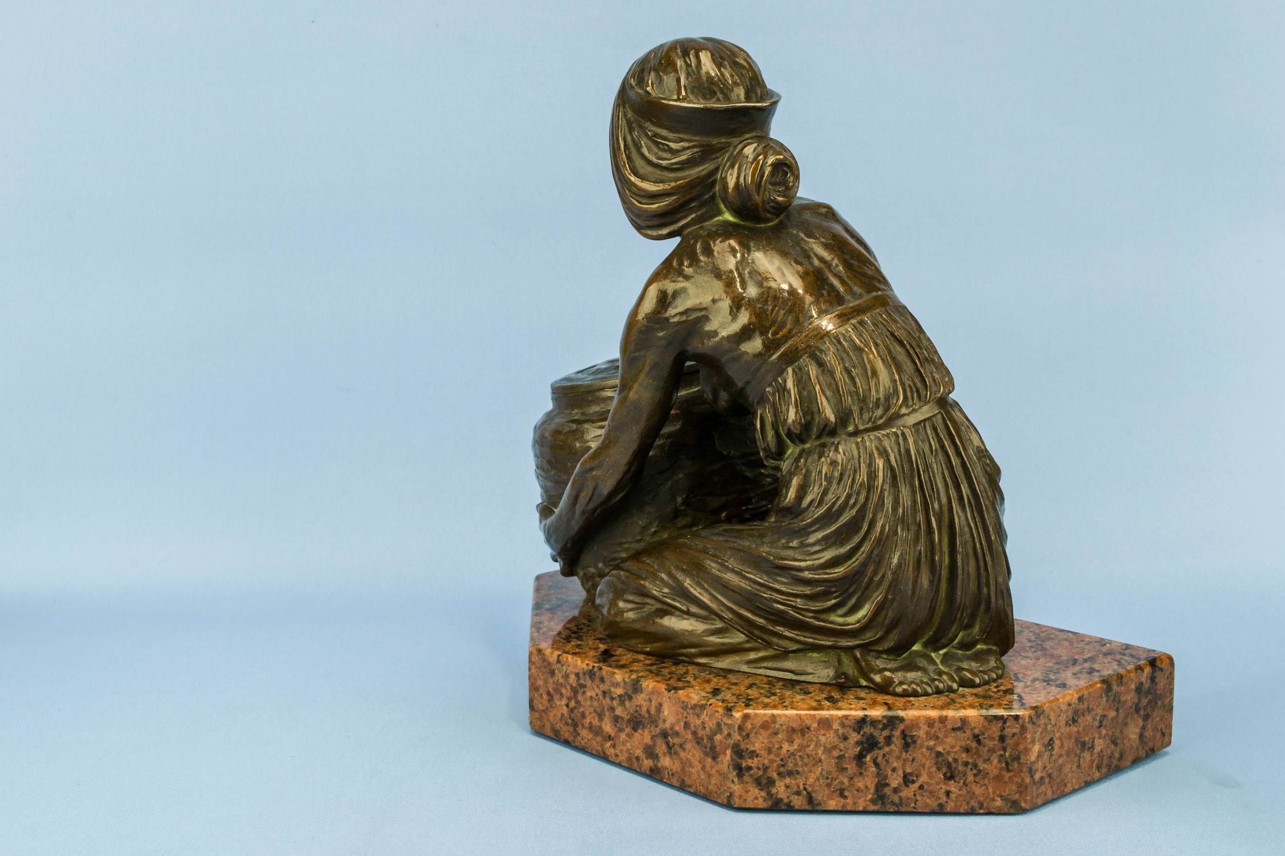 Art Nouveau Large — Secession bronze inkwell 8