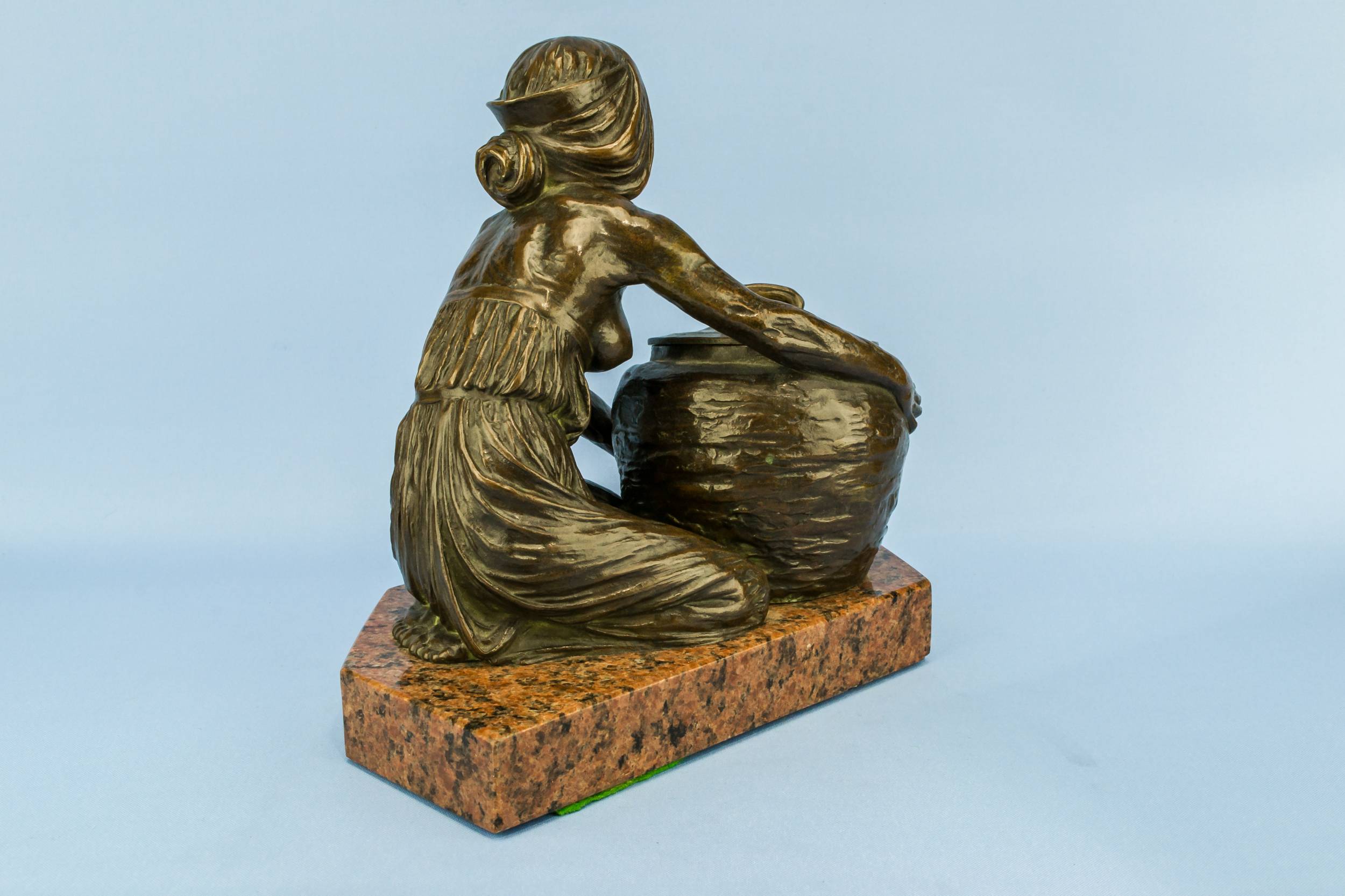 Art Nouveau Large — Secession bronze inkwell 7
