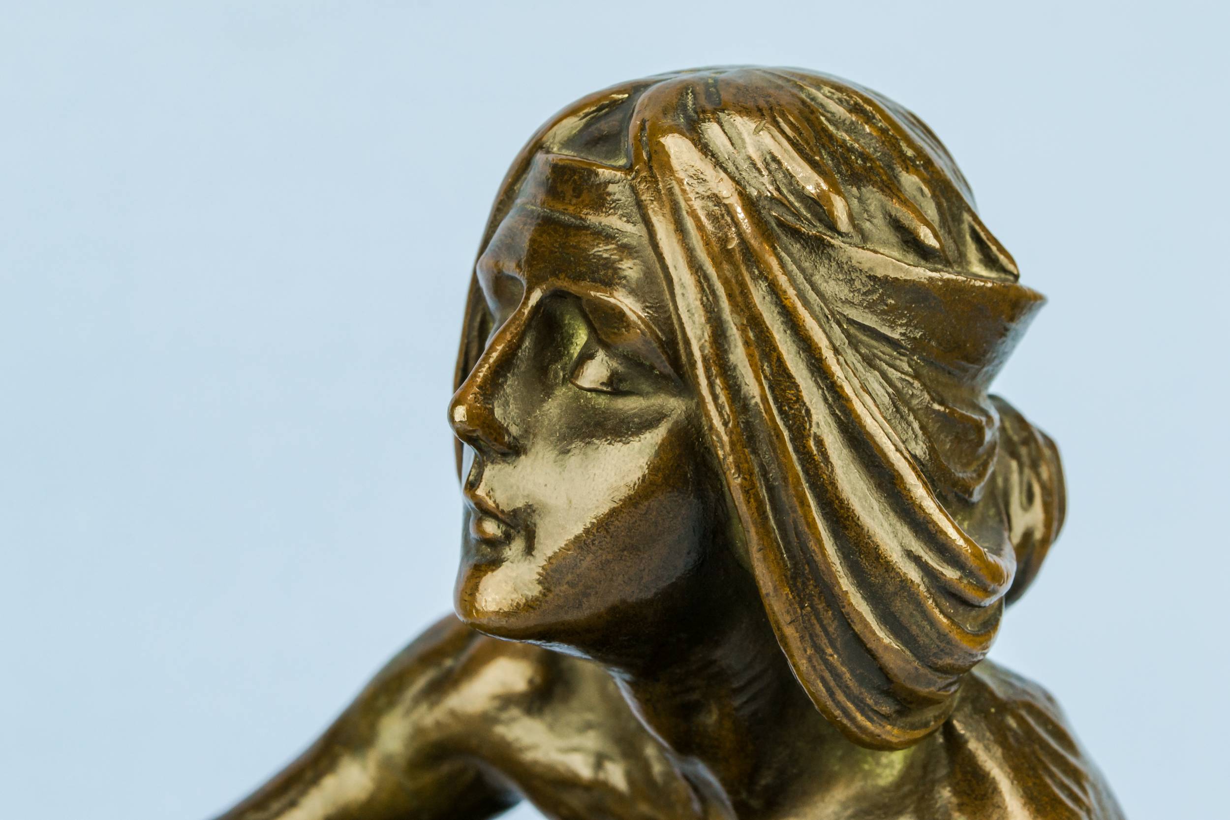 Art Nouveau Large — Secession bronze inkwell 4