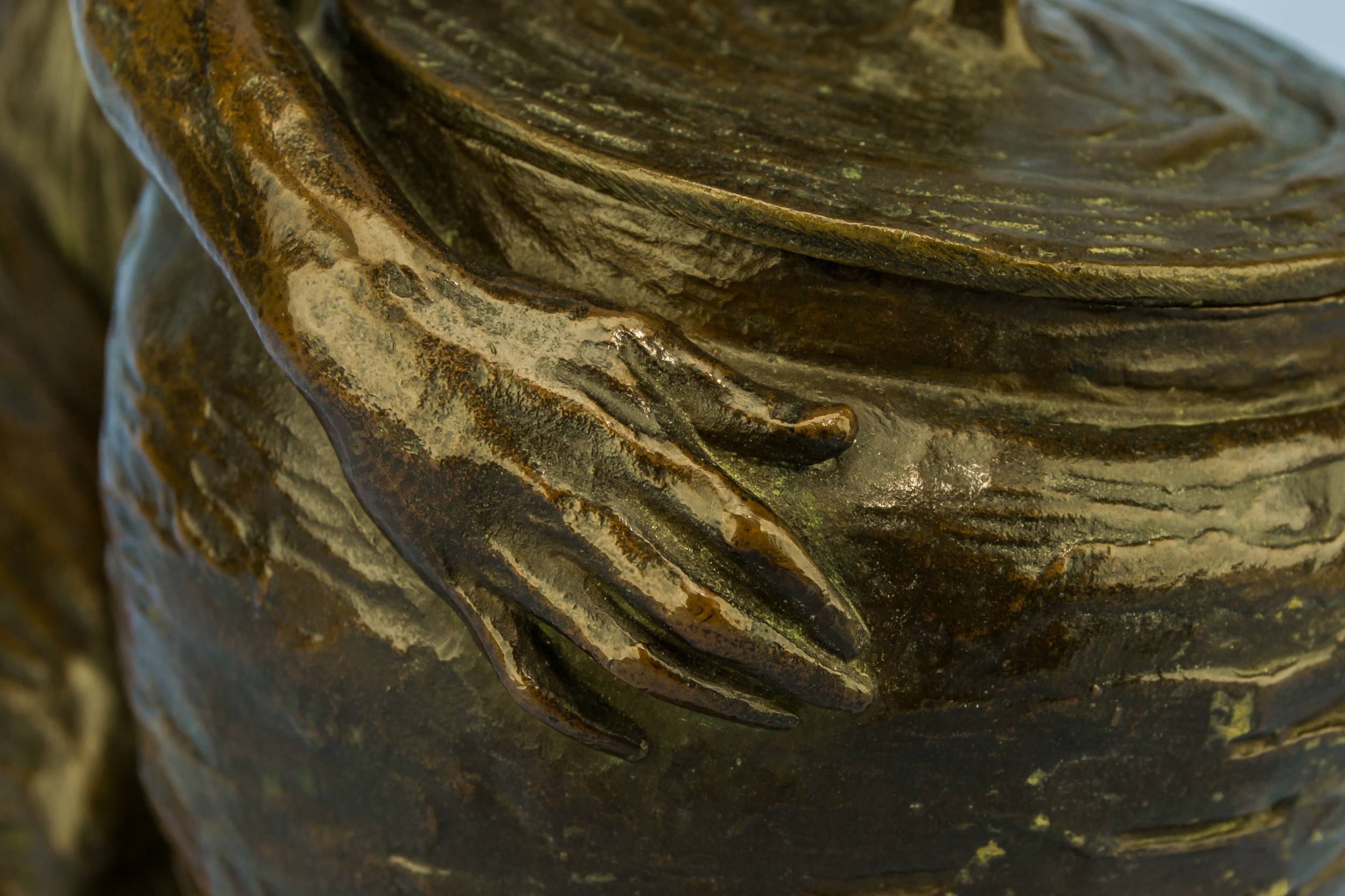 Art Nouveau Large — Secession bronze inkwell 12