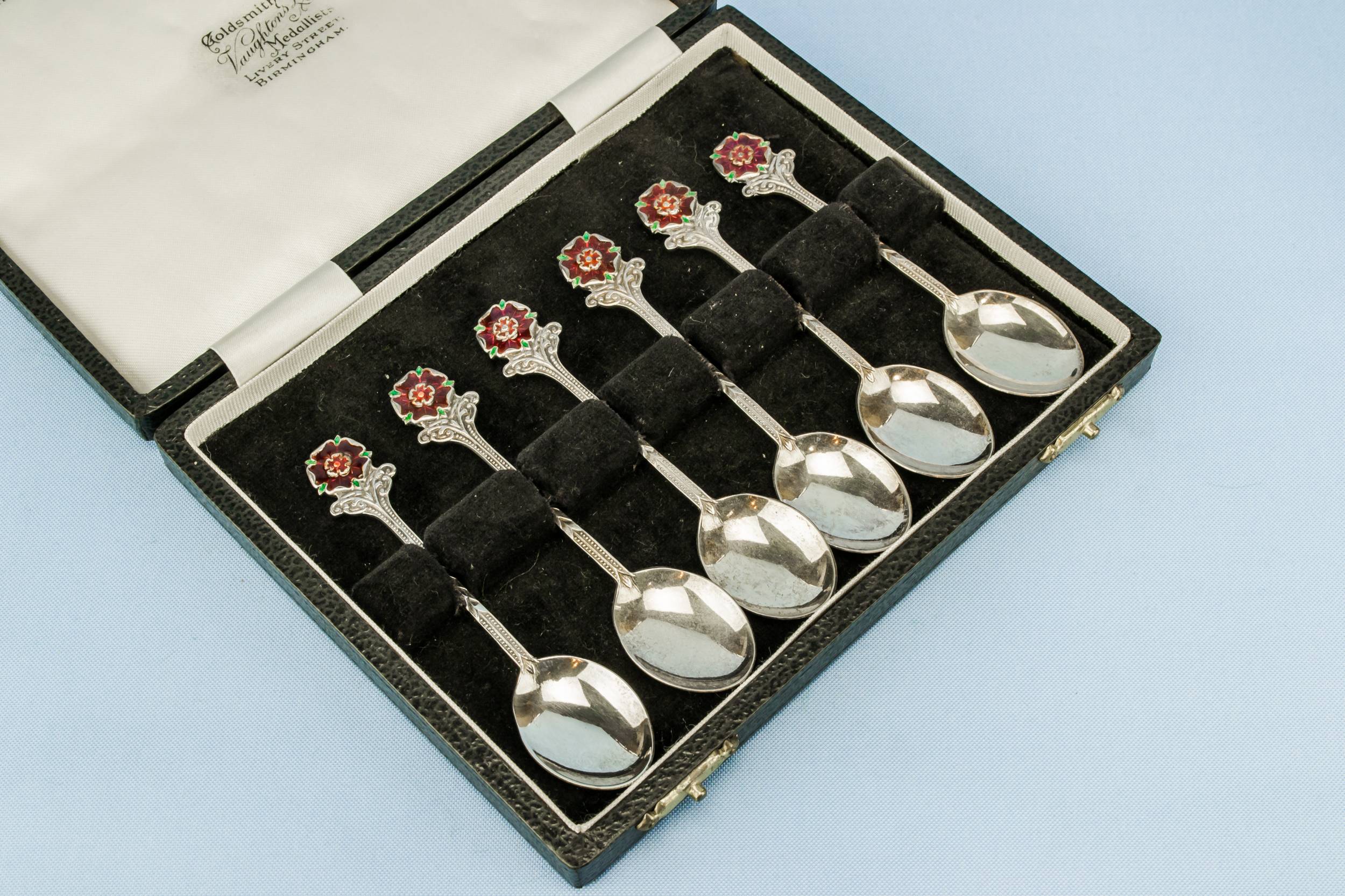 Vintage Elegant Sterling — 6 silver coffee spoons 1