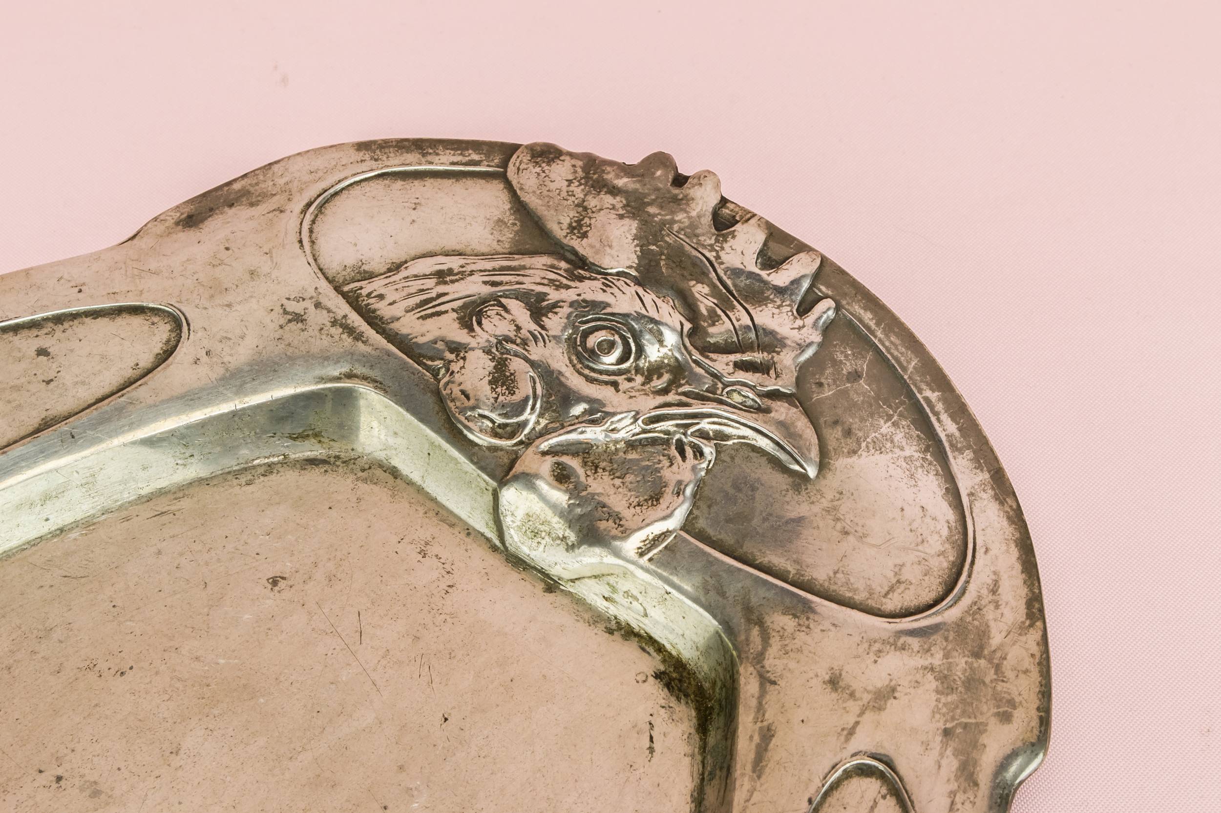 Pewter Antique PLATTER — Serving platter in pewter 2
