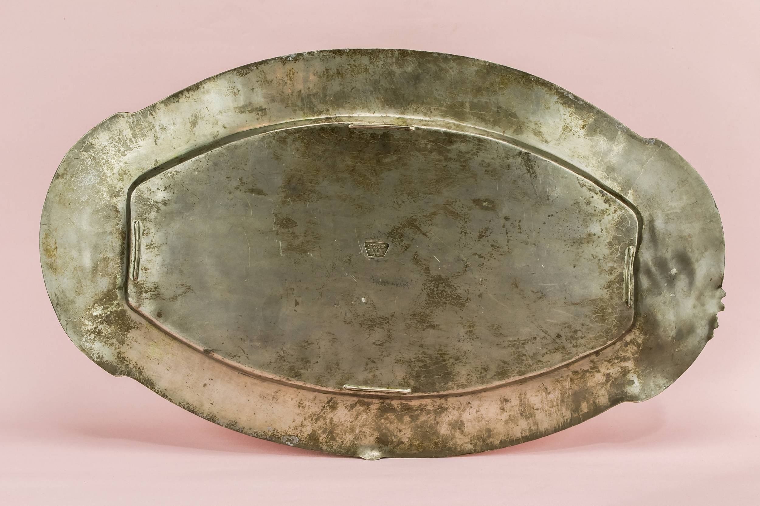 Pewter Antique PLATTER — Serving platter in pewter 6