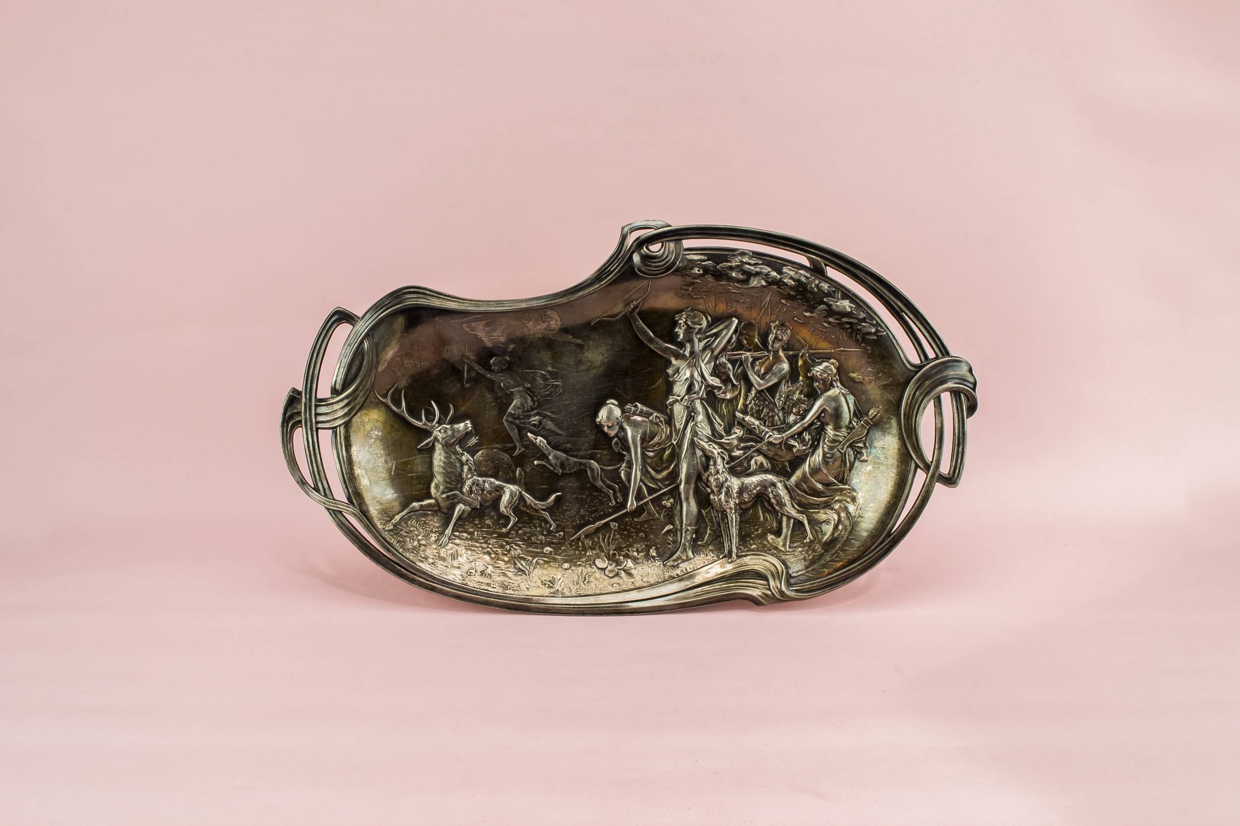 Arts Crafts Antique — WMF Diana tray in pewter