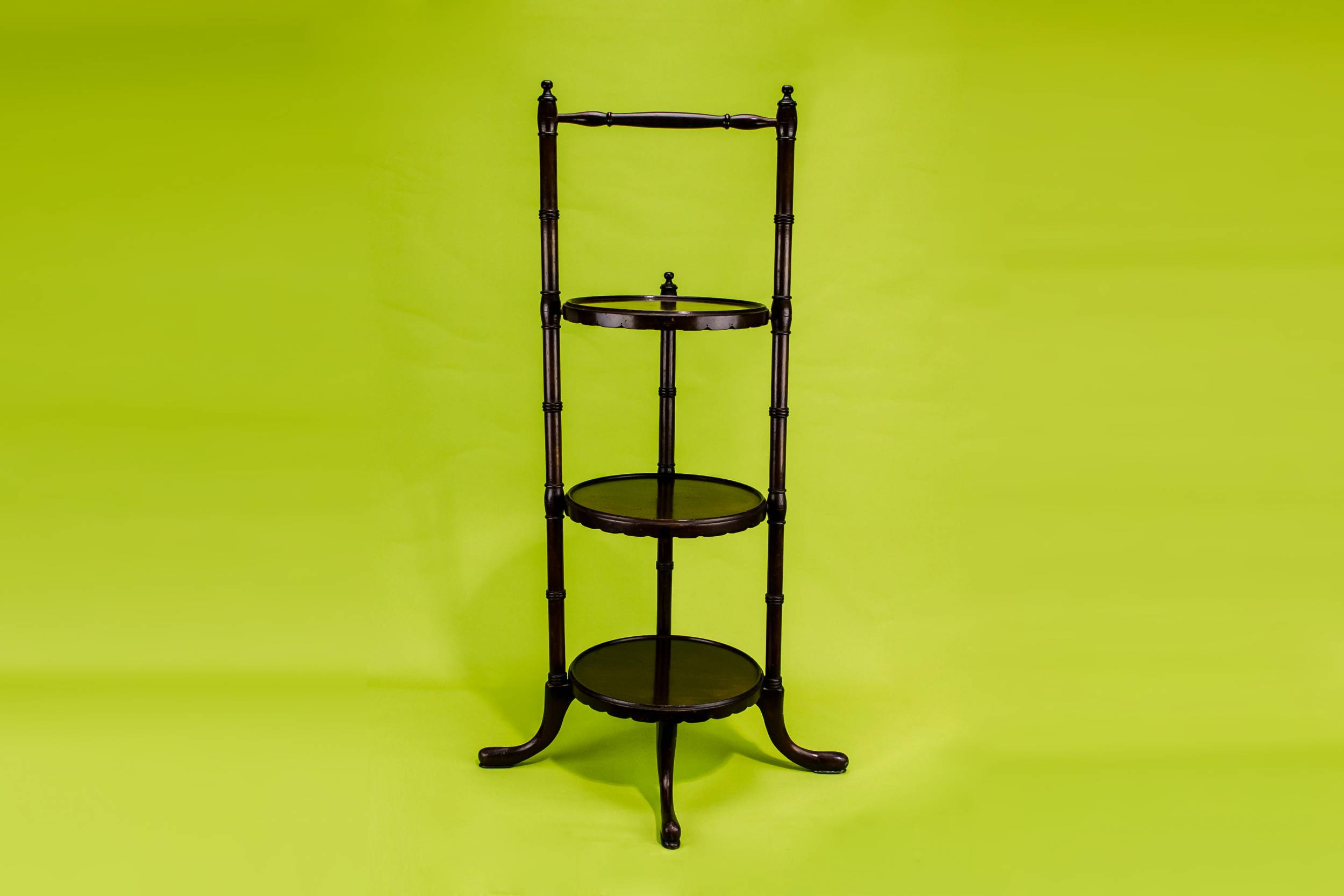 Mahogany 3 Tier — Mahogany tea stand