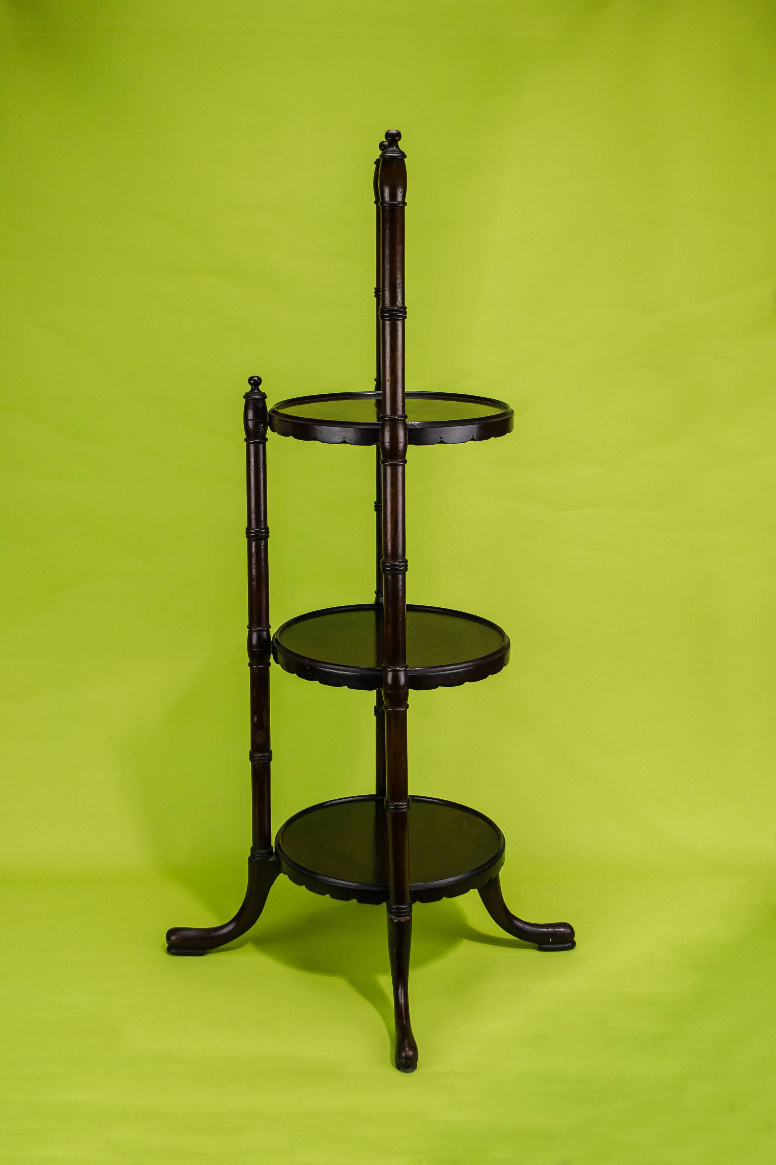 Mahogany 3 Tier — Mahogany tea stand 1