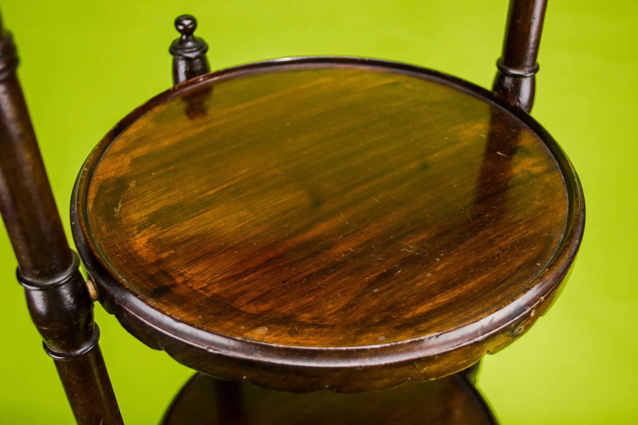 Mahogany 3 Tier — Mahogany tea stand 2