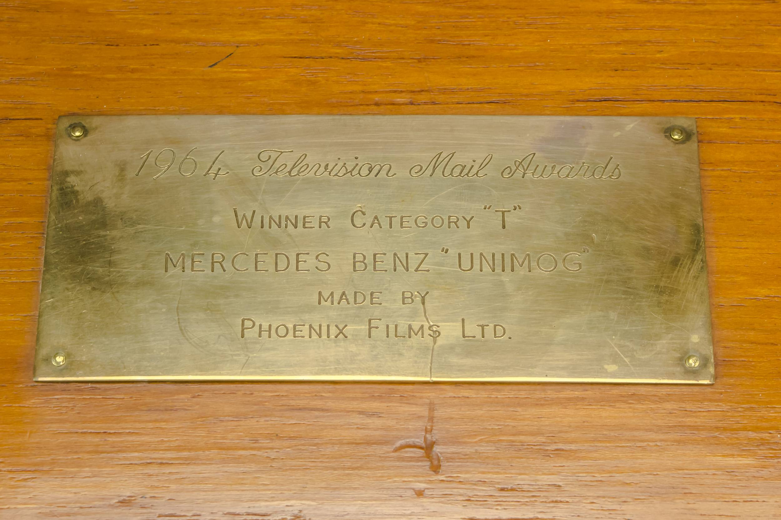 Vintage Mid-century Modern — TV awards plaque 1