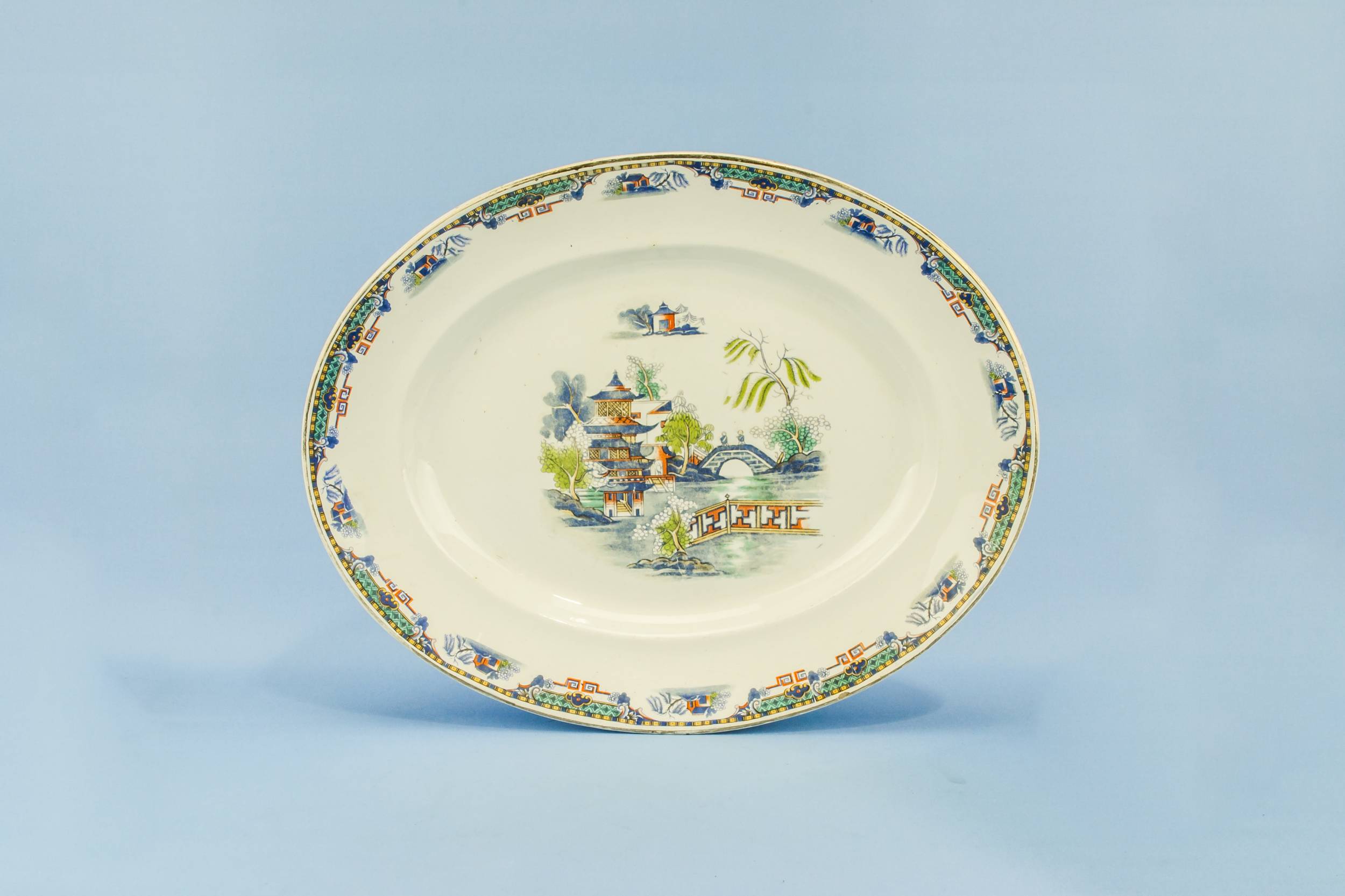 Antique Classical Ceramic — Meat serving platter
