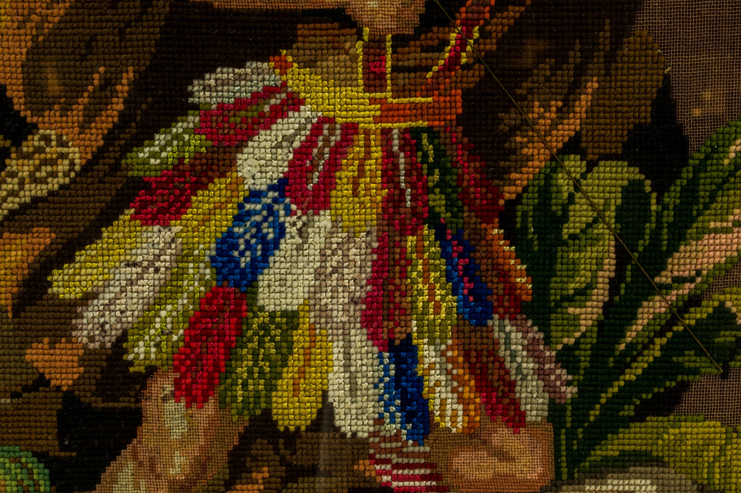 Large Sampler Woolwork — American Indian sampler 2