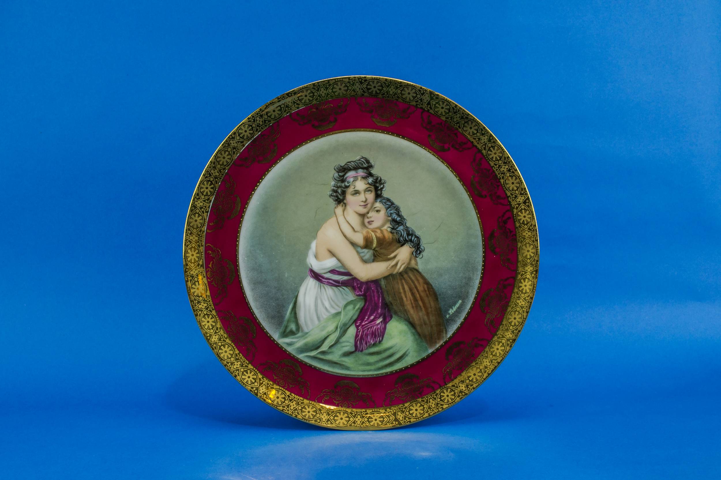 Luxurious Neo-classical 10.2'' — Decorative crimson plate