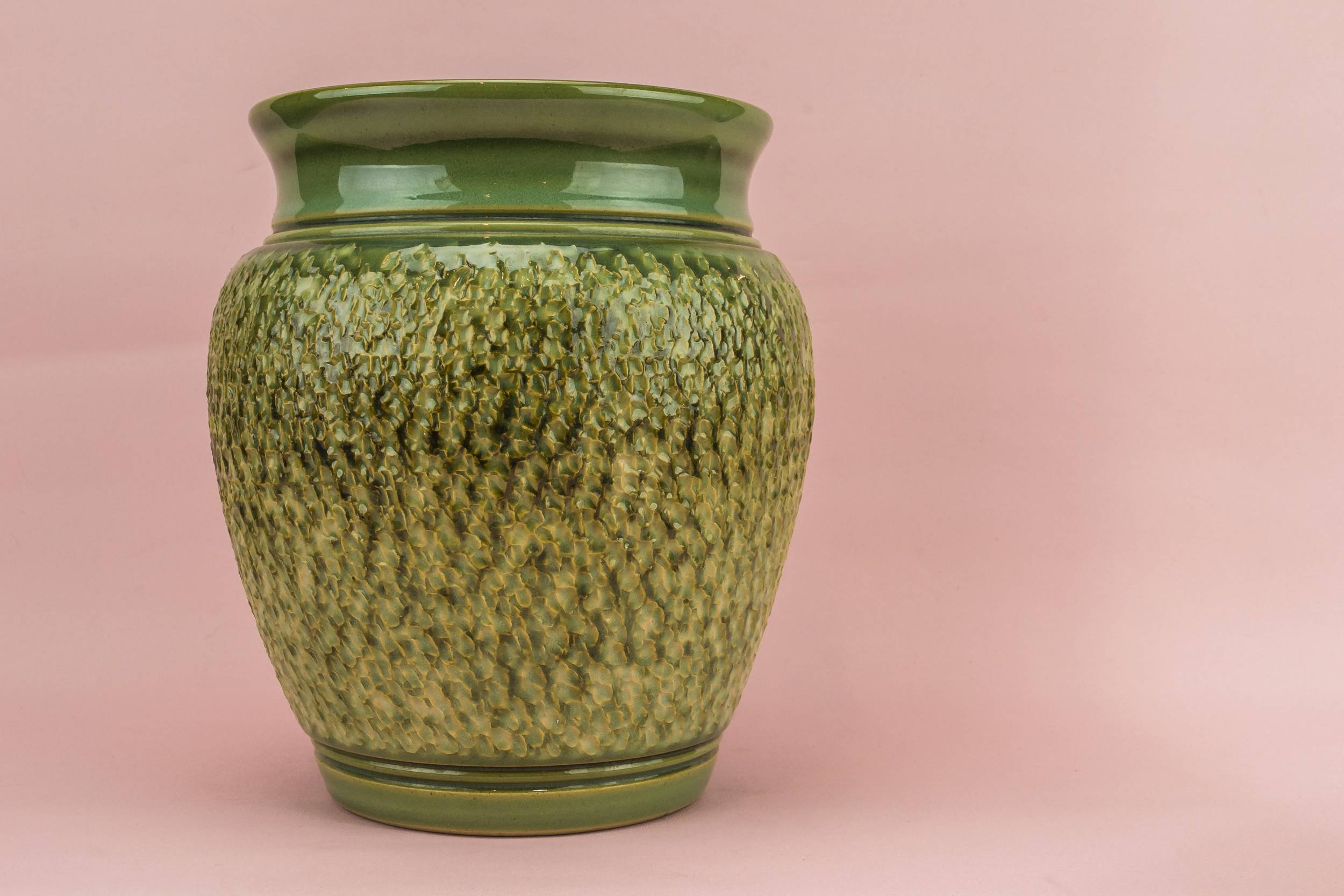 Vintage Classical Abstract — Green Denby vase 1