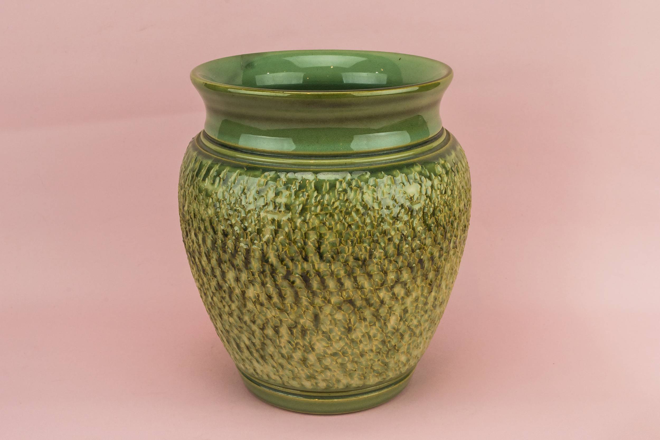 Vintage Classical Abstract — Green Denby vase