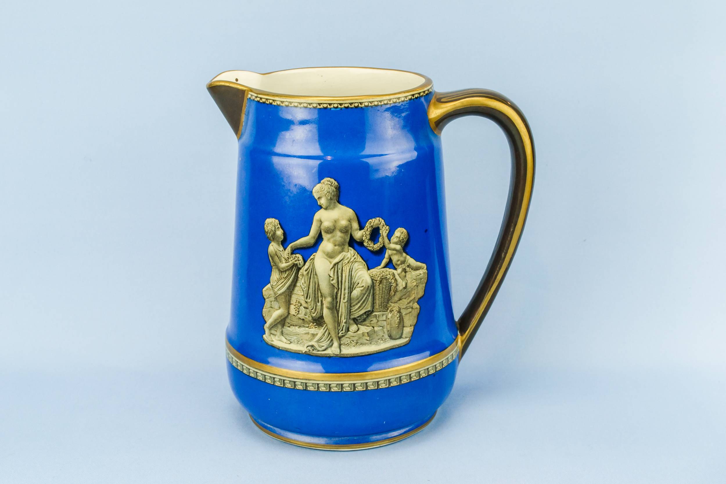 Ceramic Antique Figures — Blue water jug