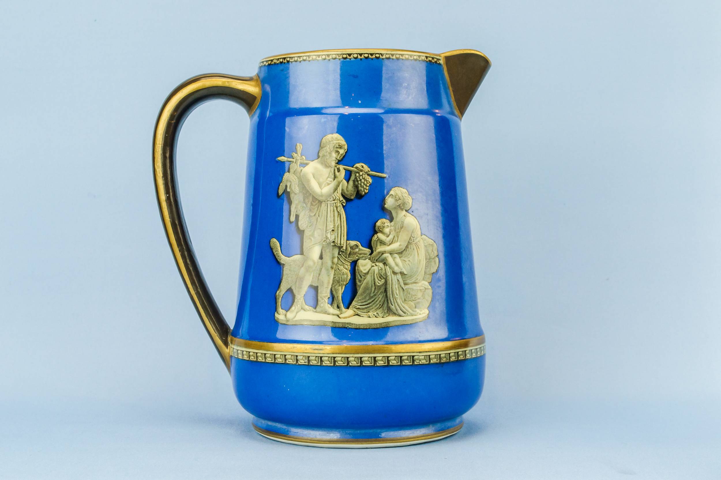 Ceramic Antique Figures — Blue water jug 2