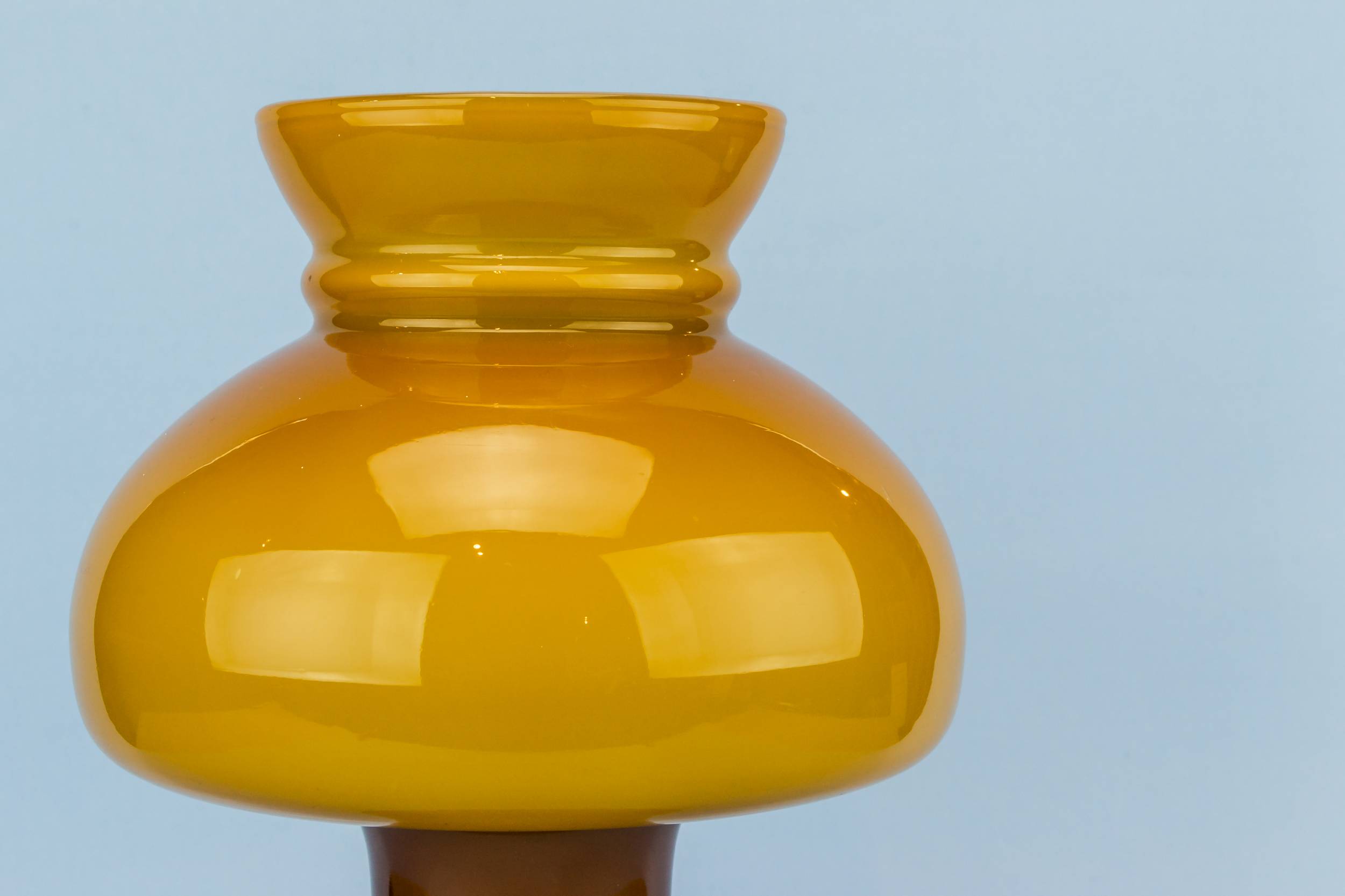 Vintage Slick Glass — Orange glass lamp 1