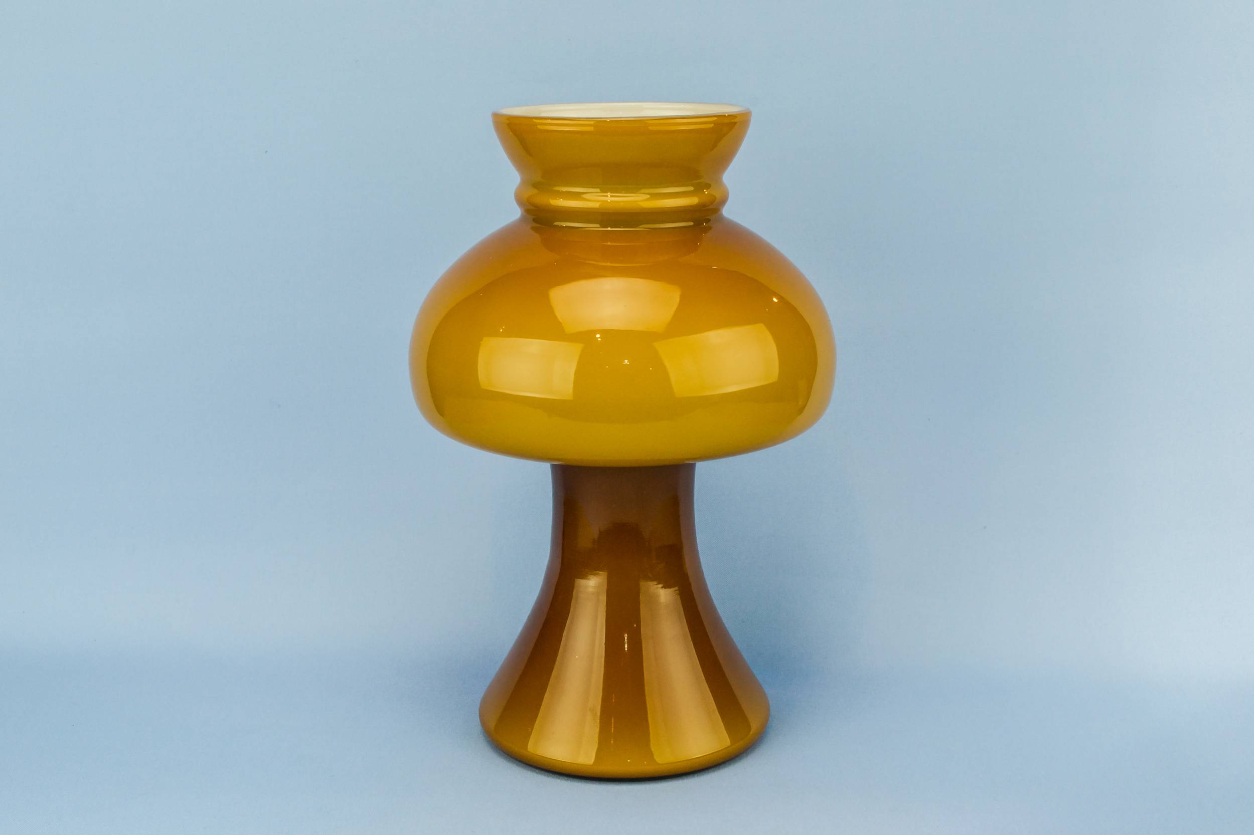 Vintage Slick Glass — Orange glass lamp