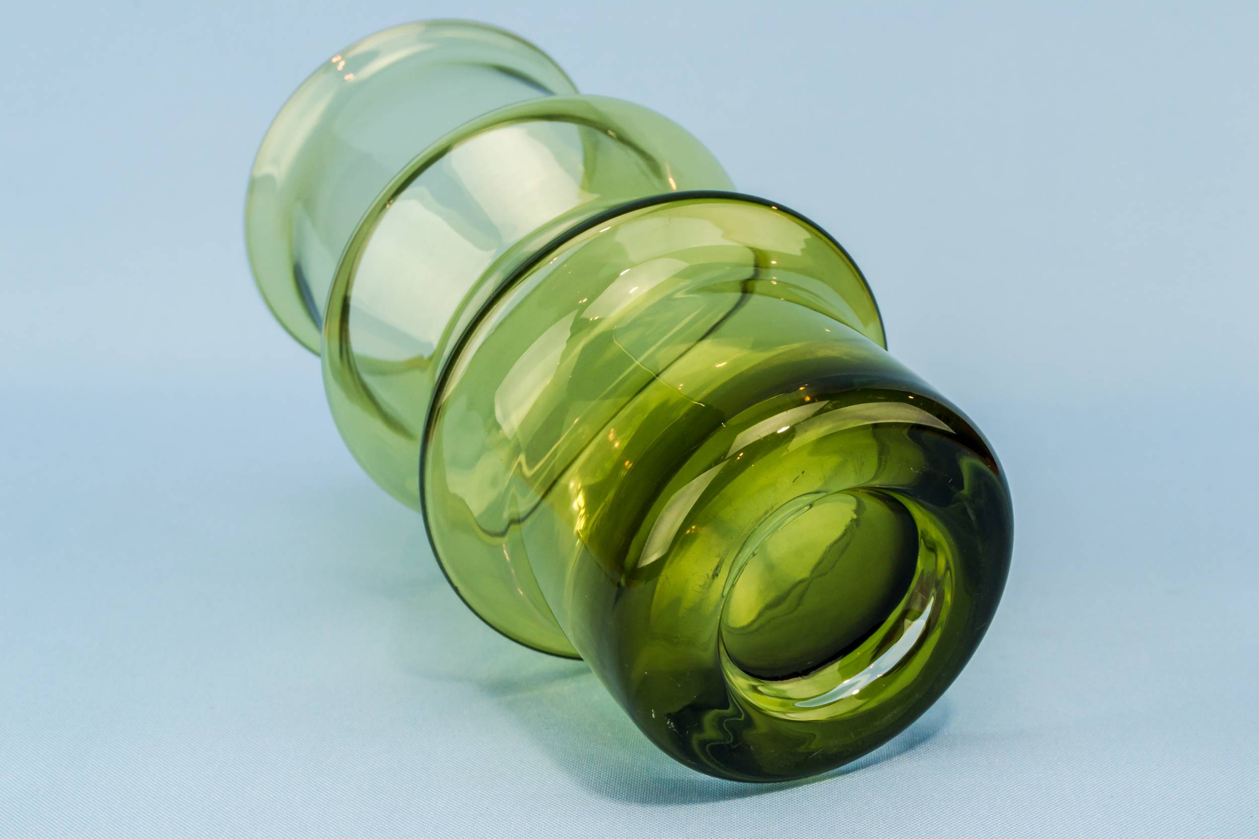 Slick Vintage Glass — Green glass vase 2