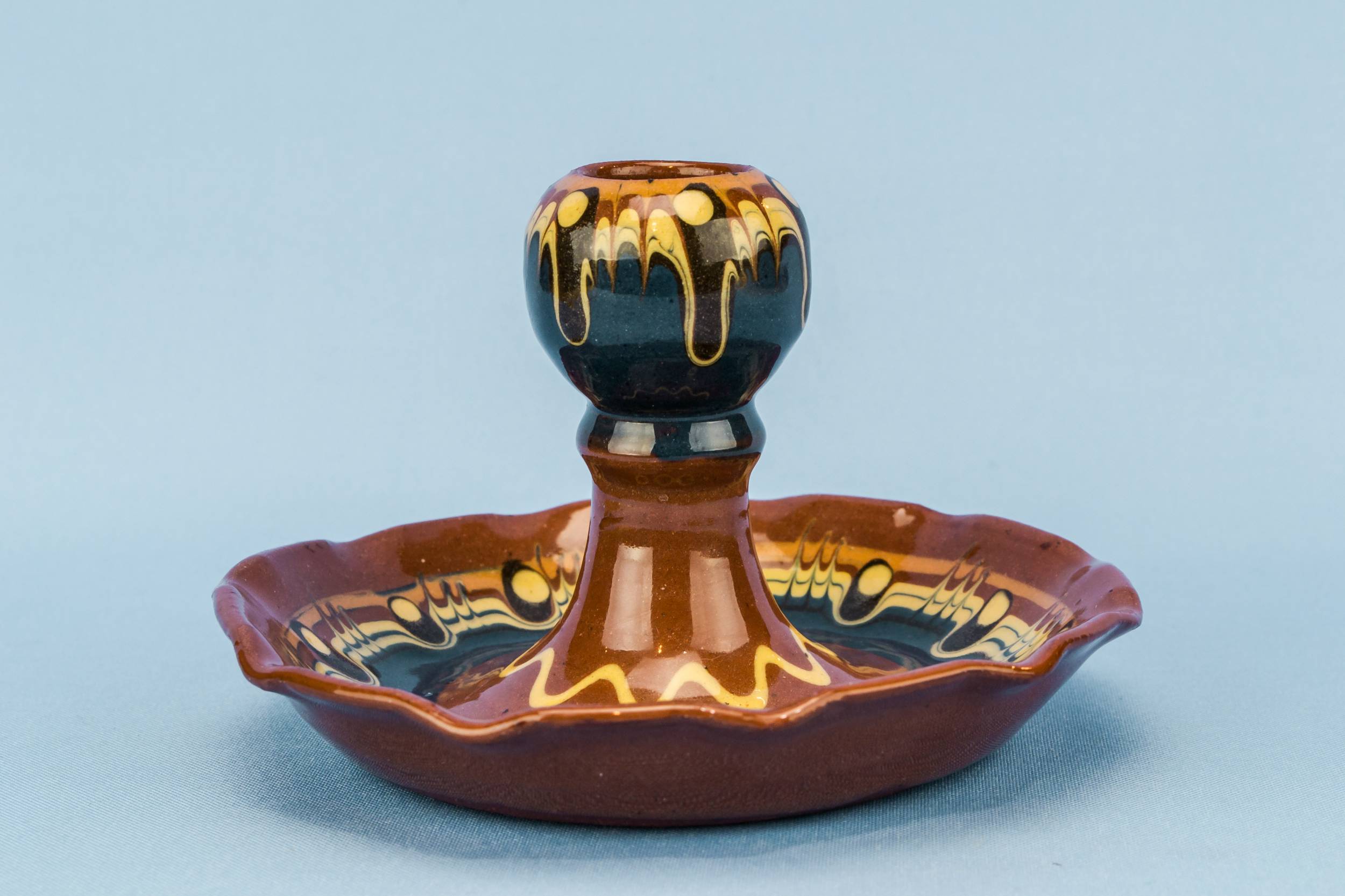 Elegant Vintage Marbled — Ceramic garden candlestick 1