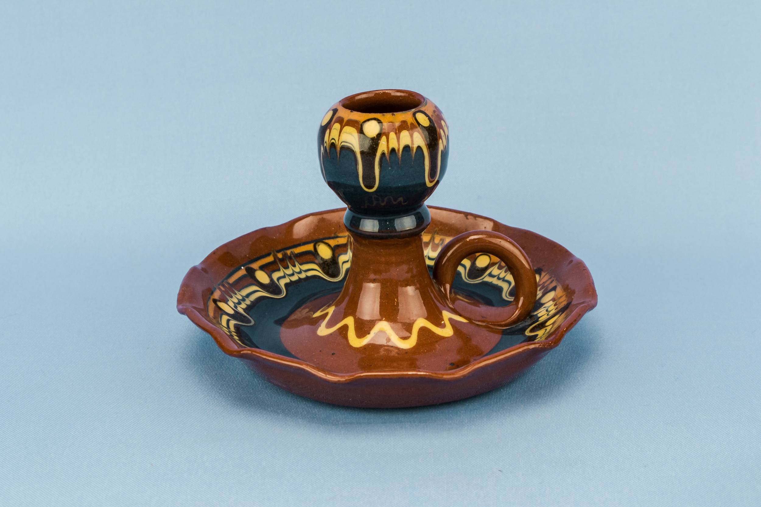 Elegant Vintage Marbled — Ceramic garden candlestick