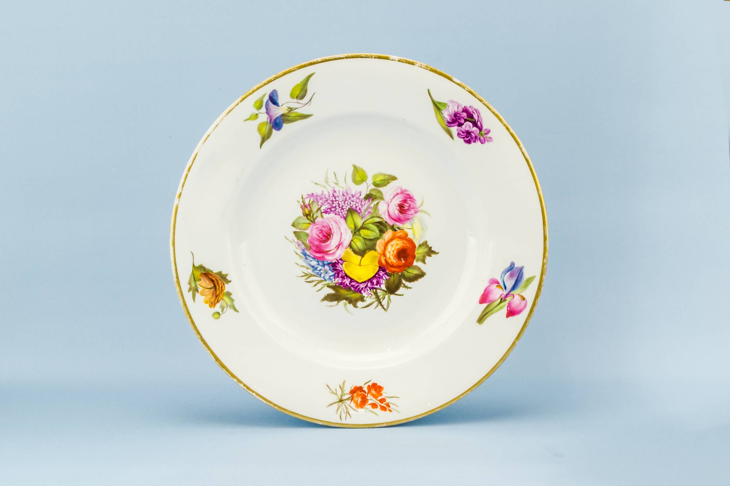 Georgian Porcelain 10'' — Floral porcelain plate