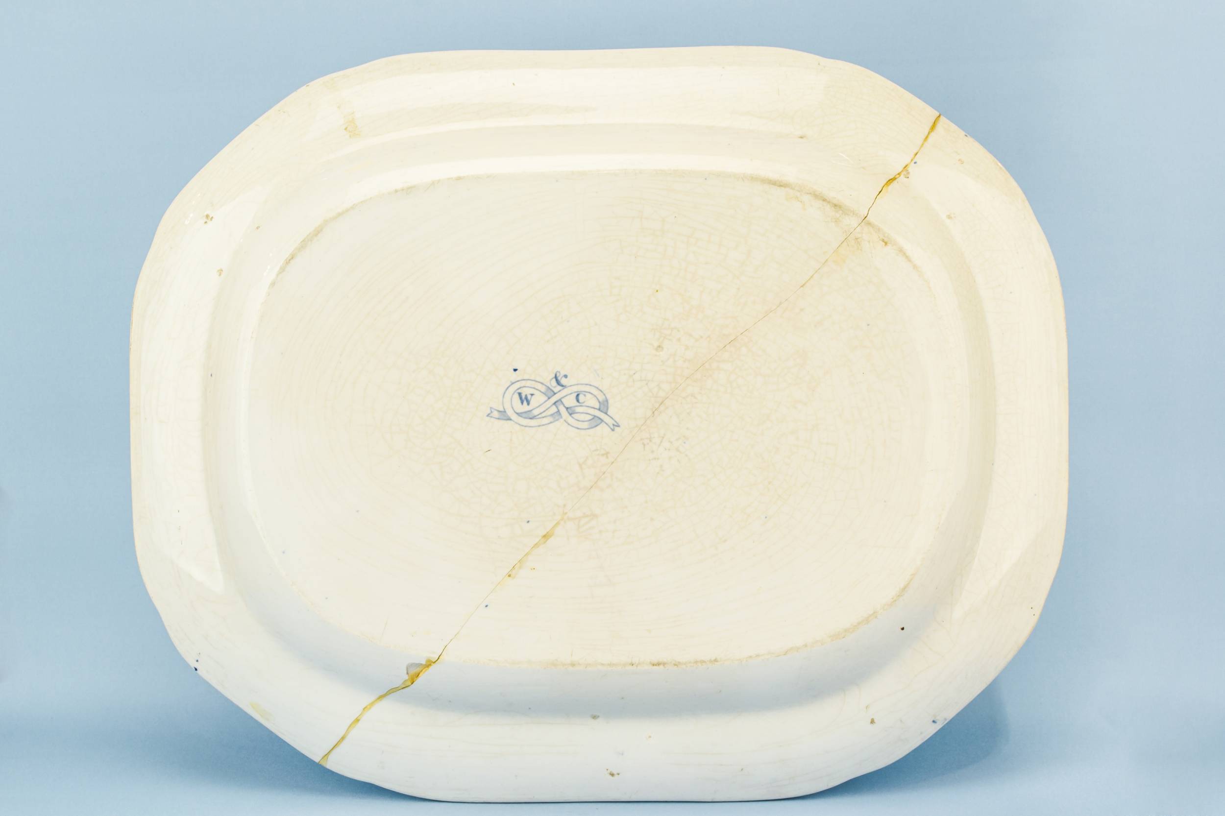 Pottery High Victorian — Landscape pottery platter 3