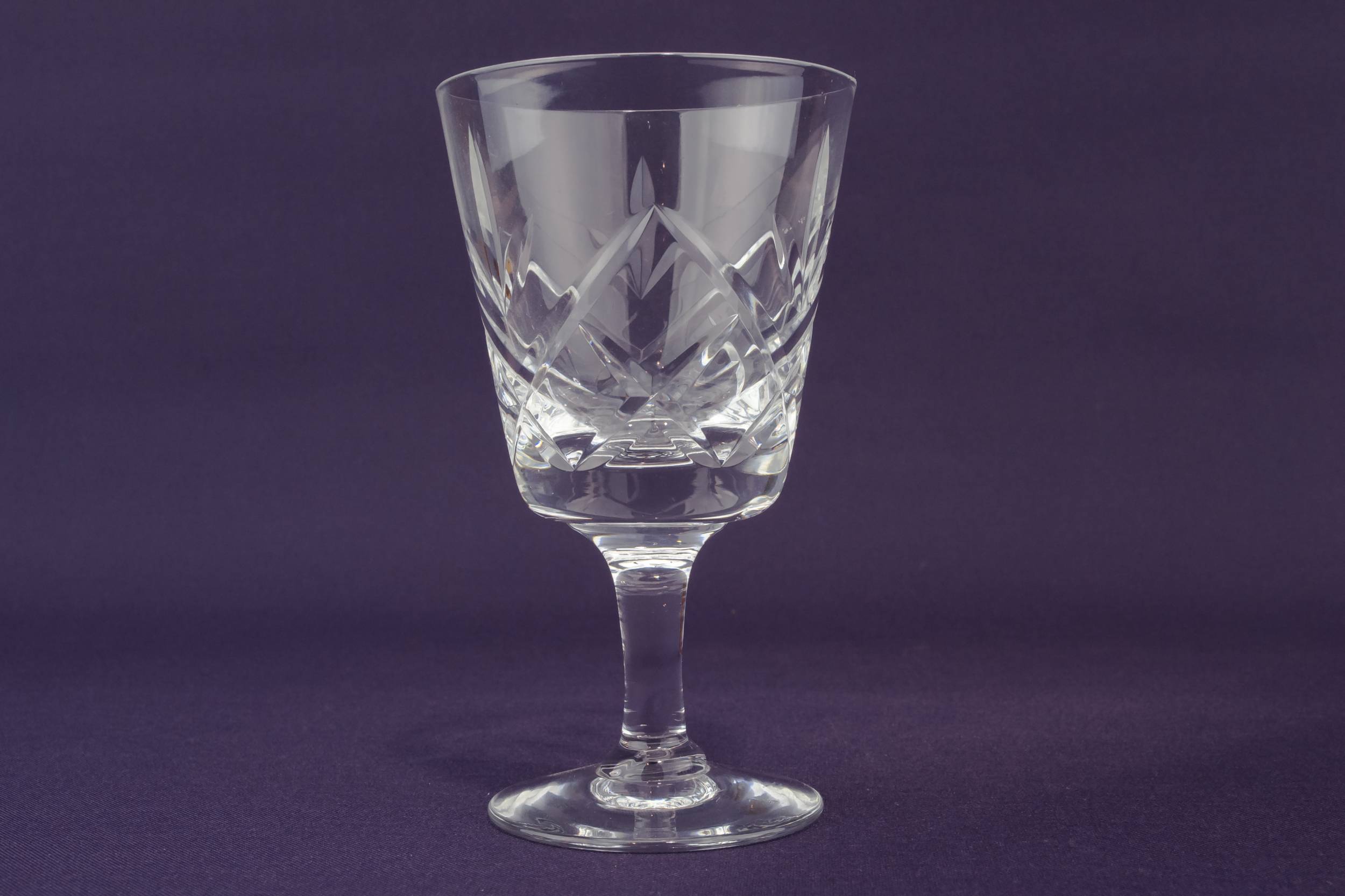 Clear Vintage Fluted — 6 Brierly wine glasses 1