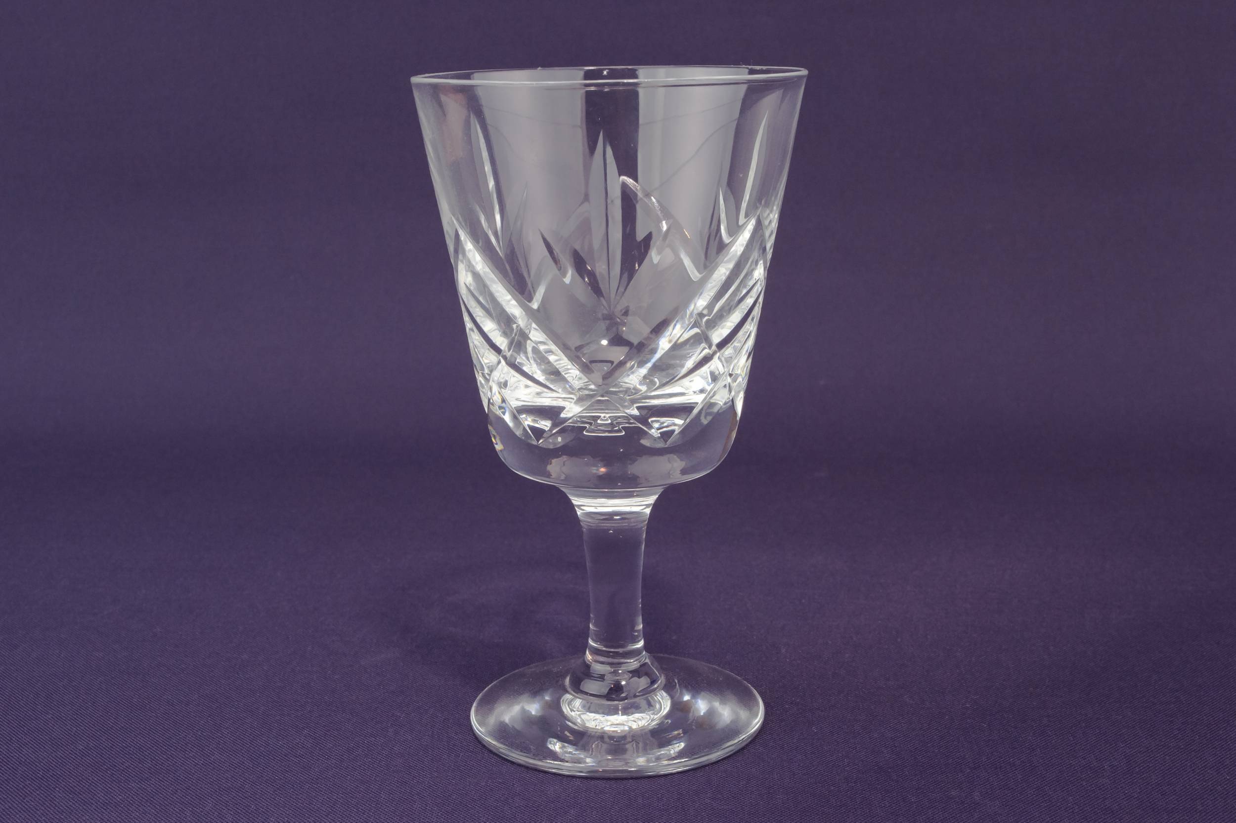 Clear Vintage Fluted — 6 Brierly wine glasses
