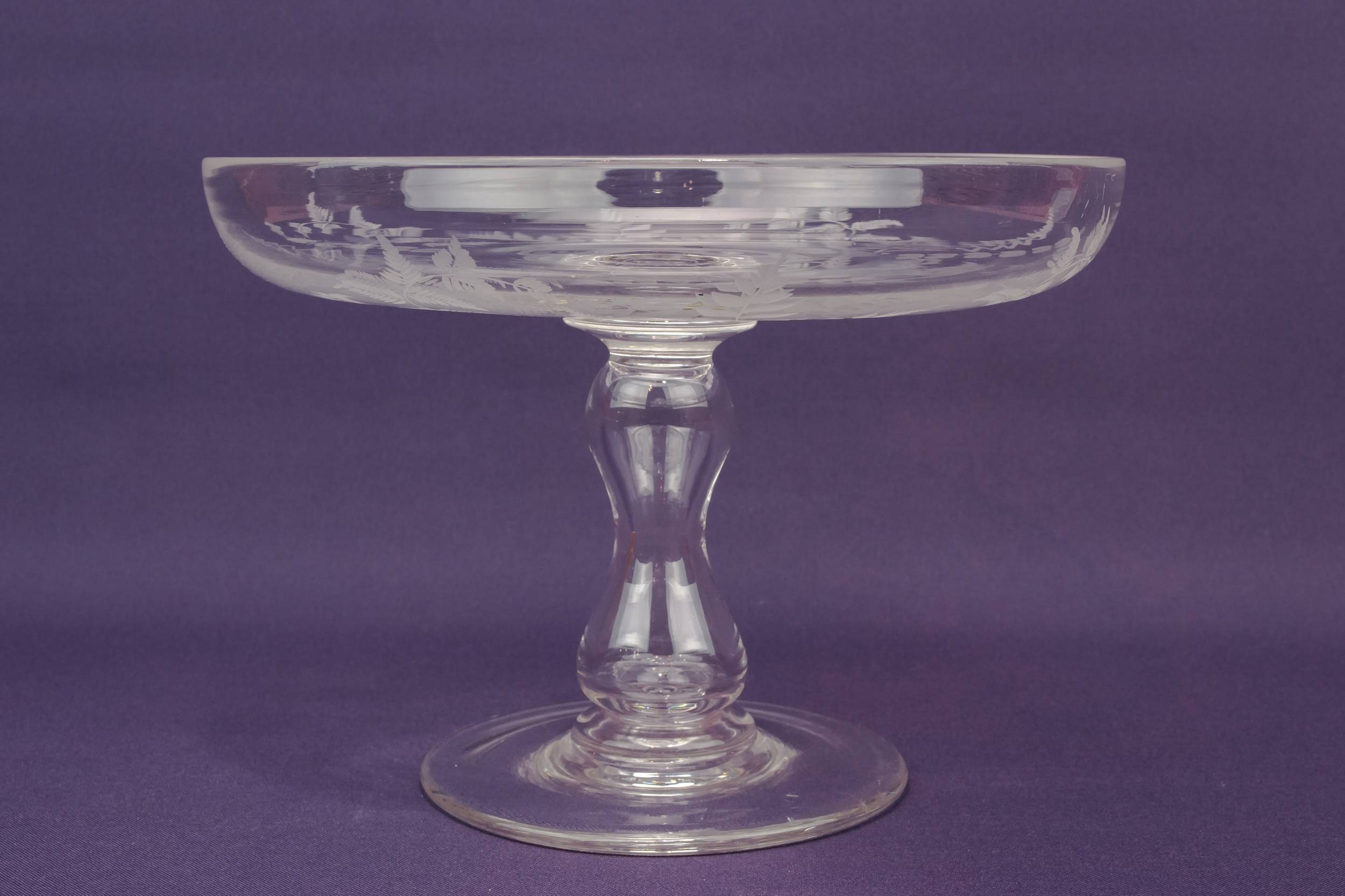 Neo-classical Antique Fern — Fern engraved cake stand 2