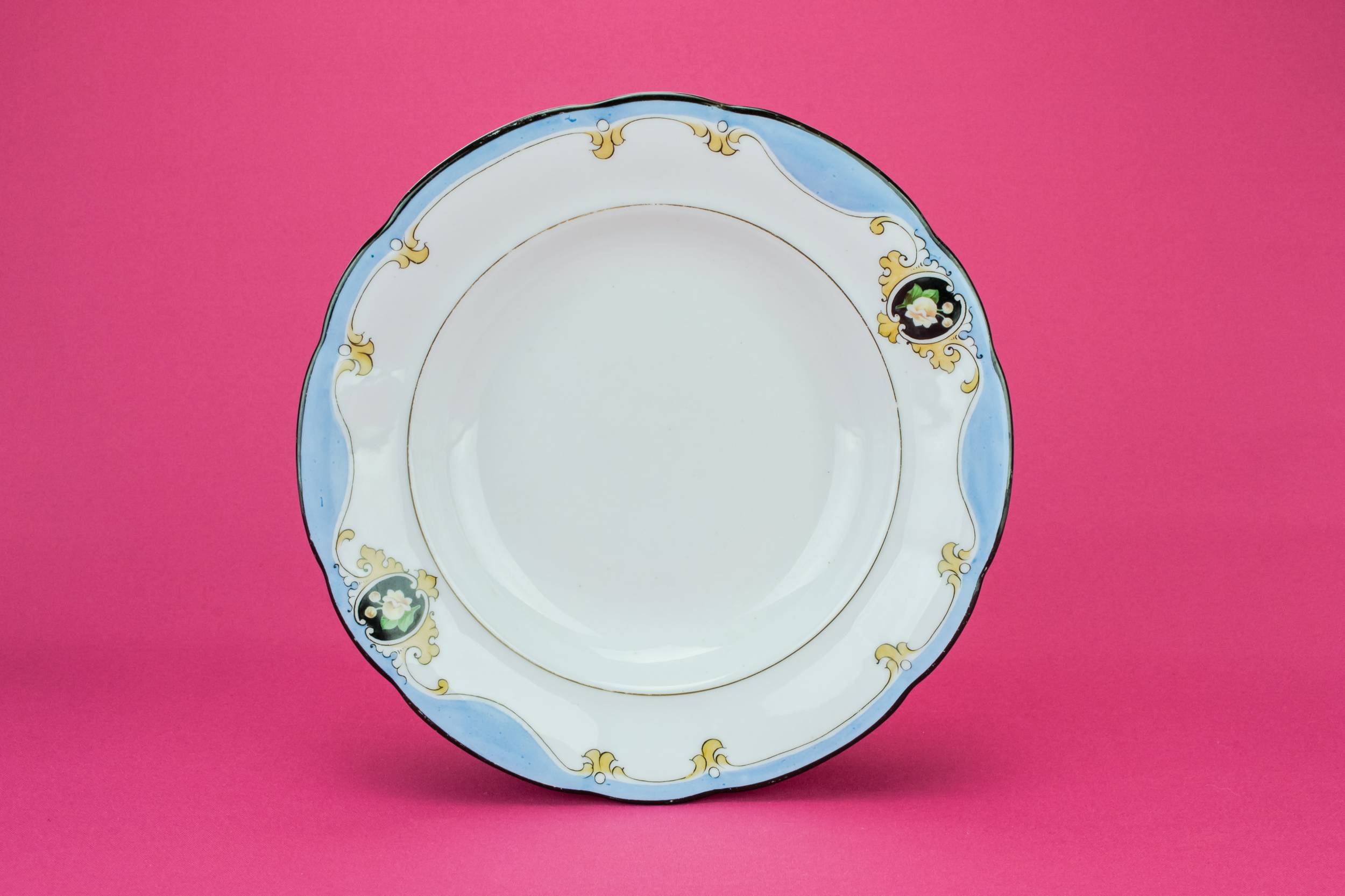Neo-classical Antique Porcelain — 6 Elegant dinner plate