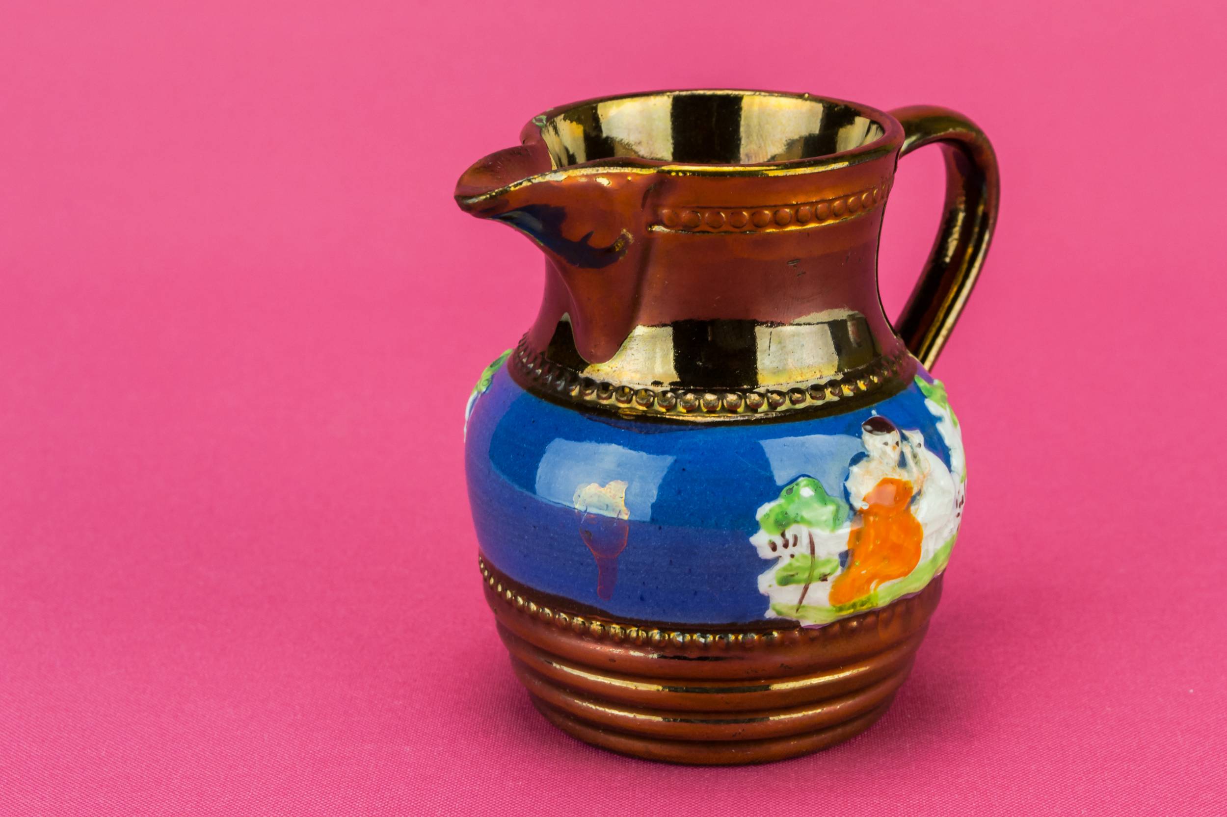 Antique Spectacular CREAMER — Small lustre coffee creamer 1