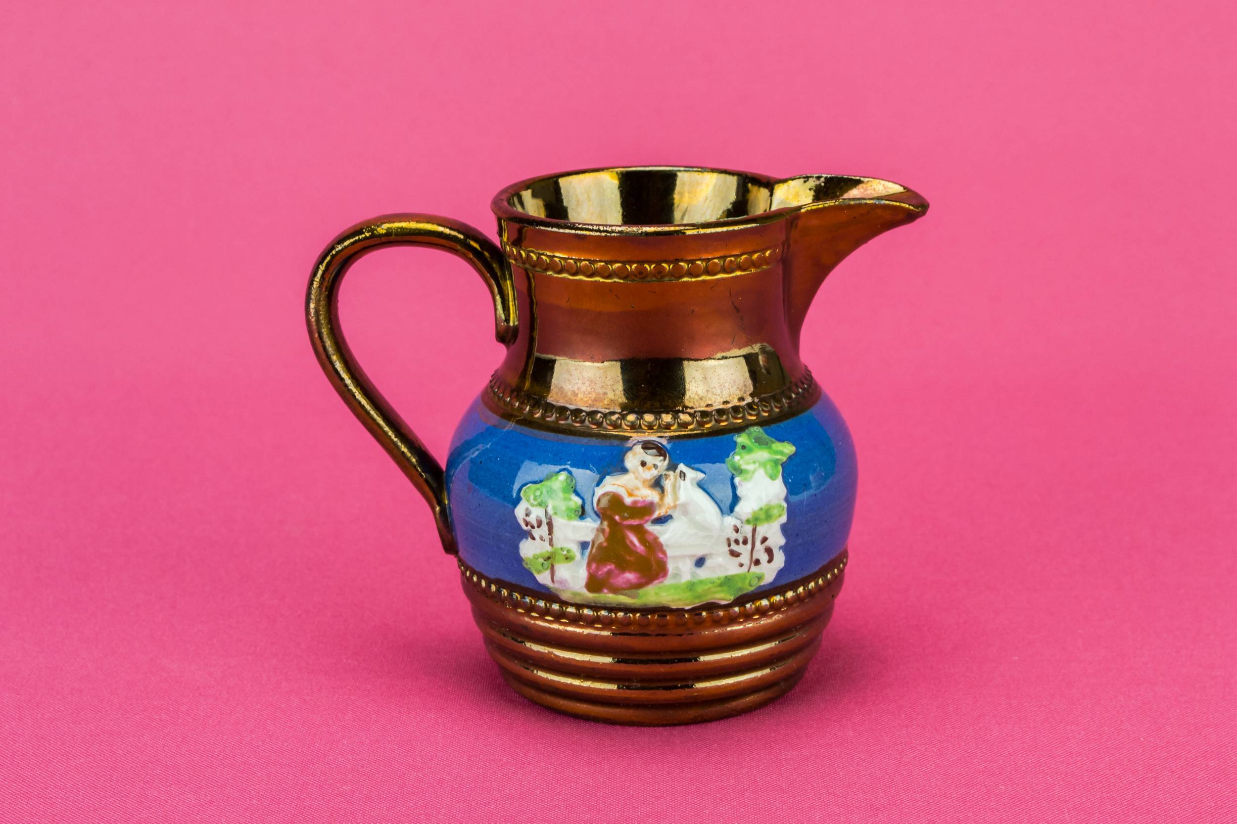Antique Spectacular CREAMER — Small lustre coffee creamer