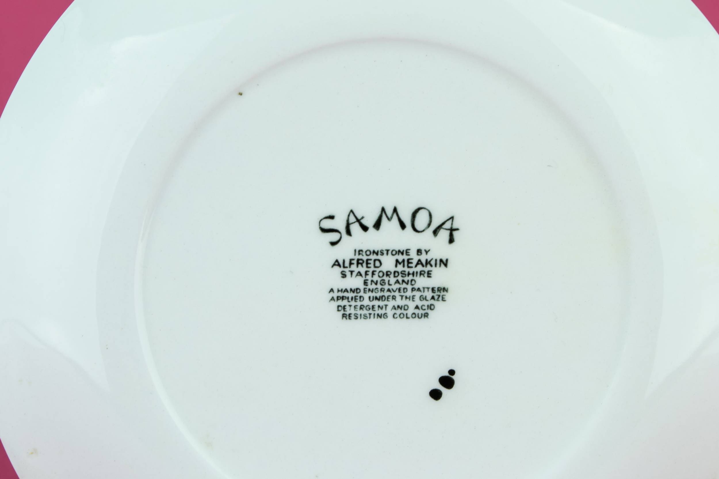 Black And White — 6 floral Samoa plates 2