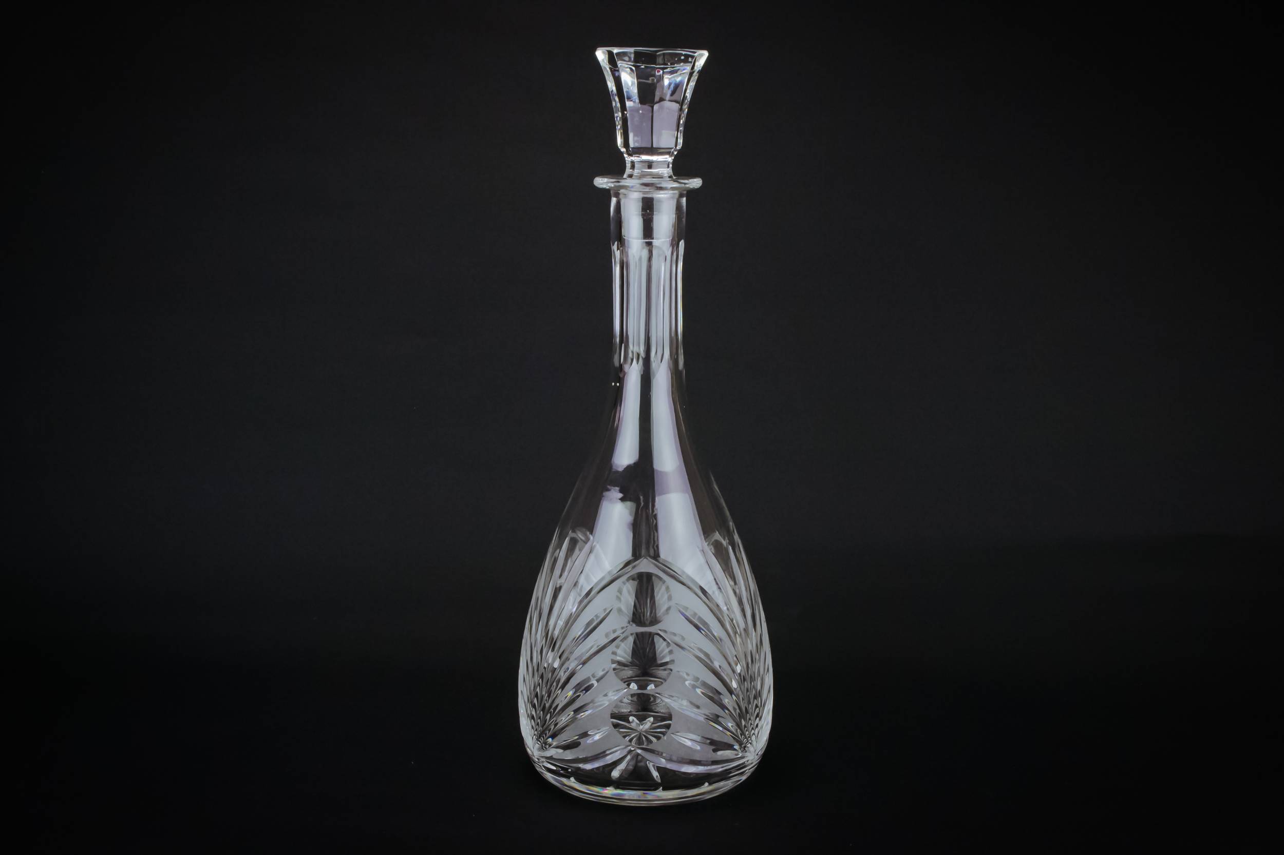 Vintage Cut Glass — Tall wine decanter