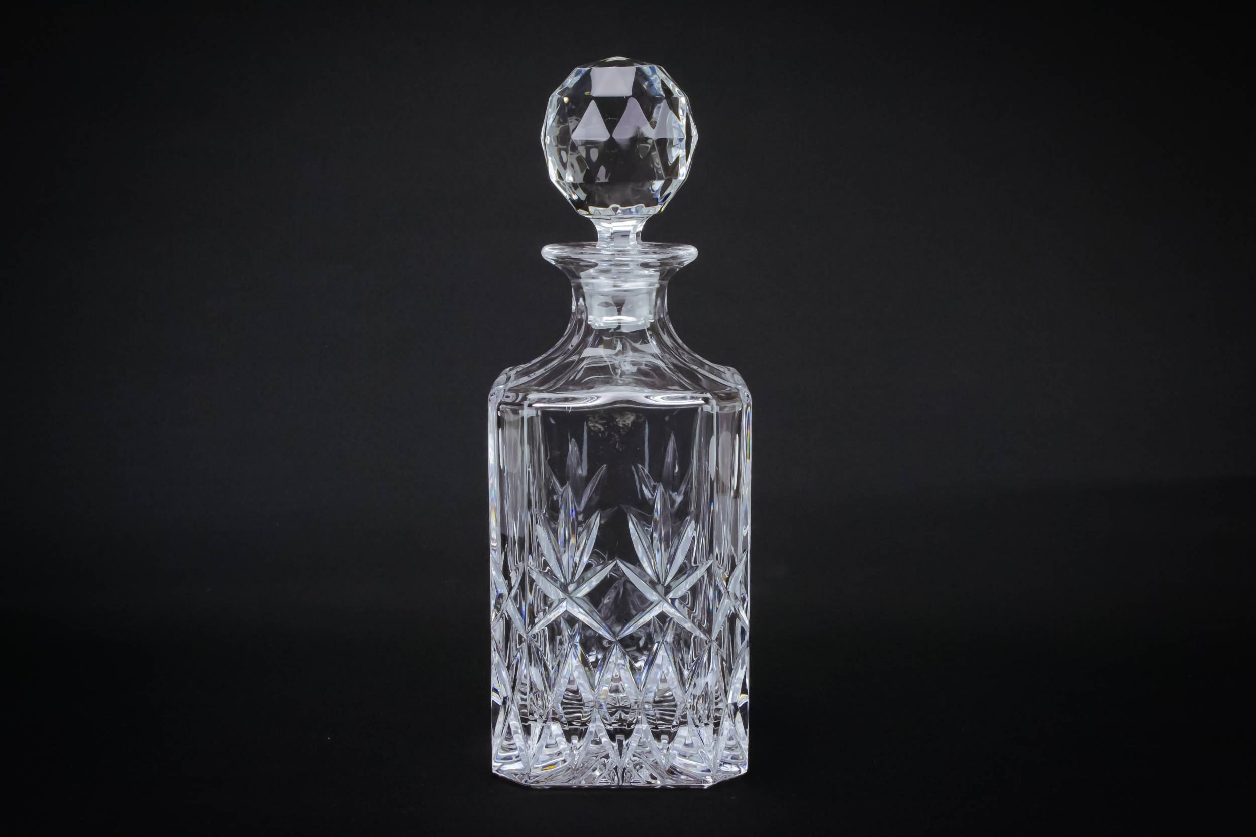 Vintage Large DECANTER — Square whisky decanter