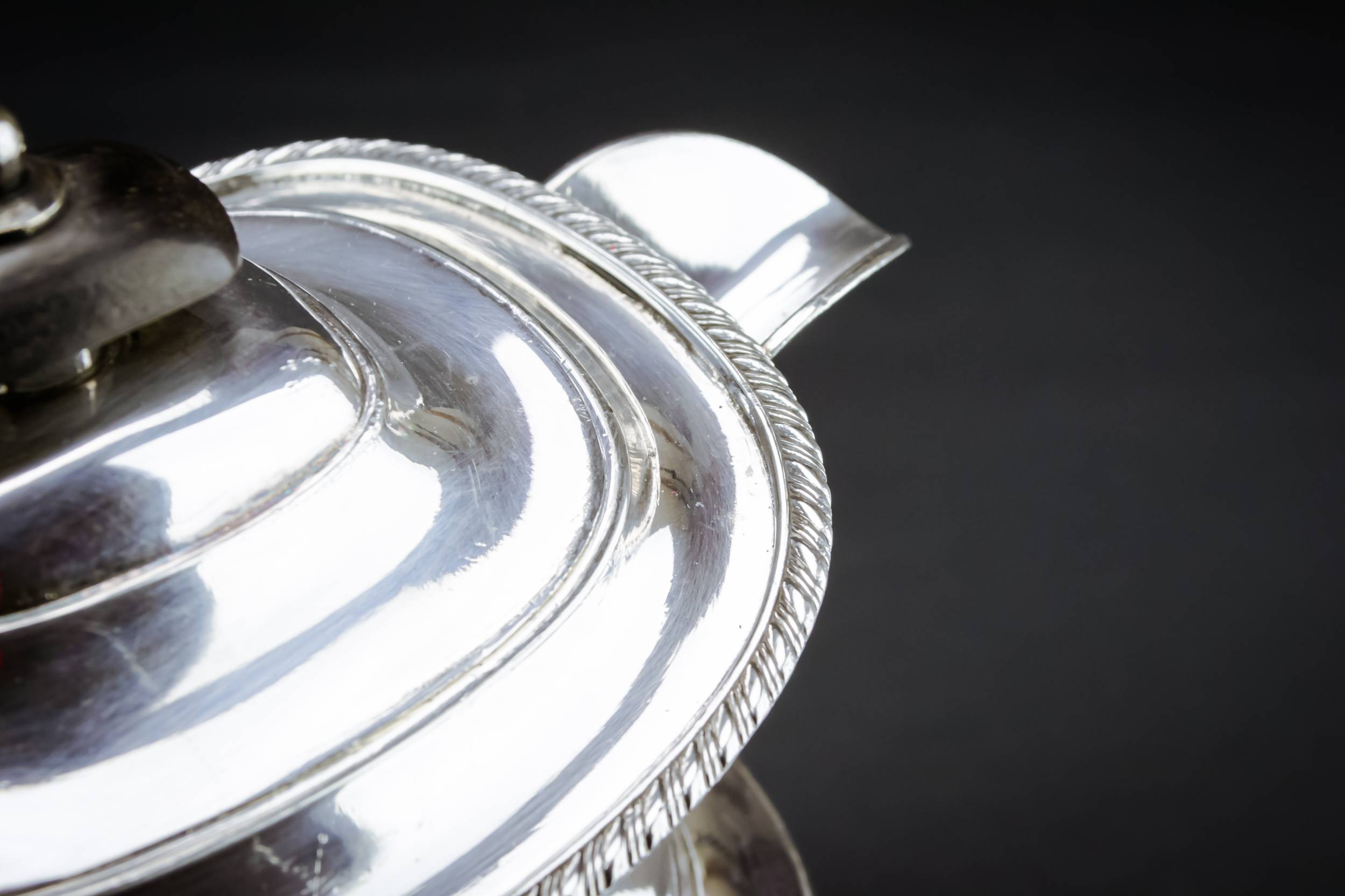 Neo-classical Elegant Gadrooned — Silver plated coffee pot 3