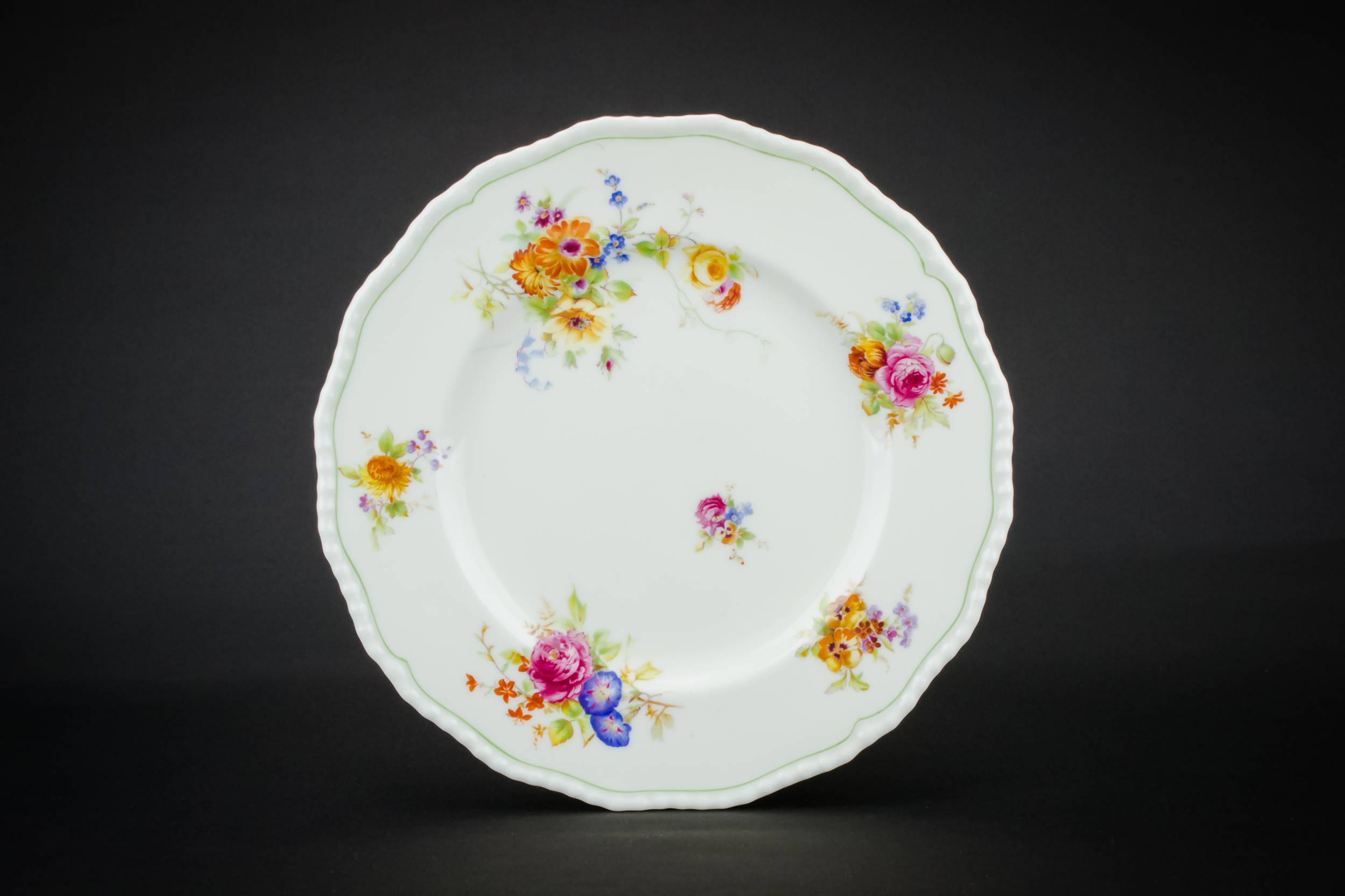 Spectacular Antique Floral — 8 Royal Doulton plates
