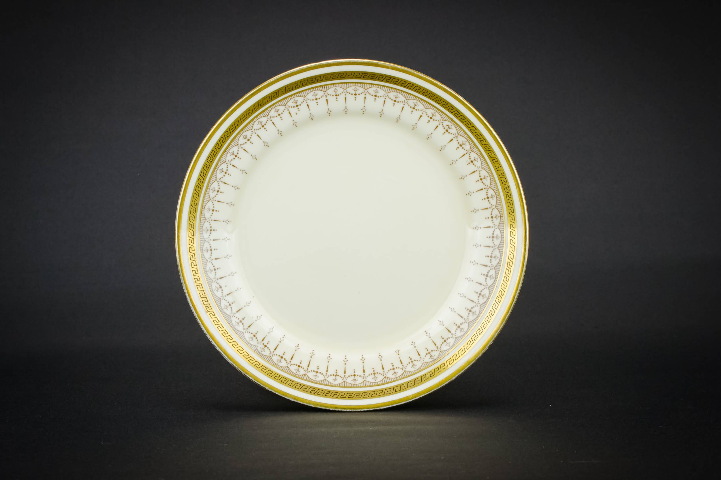 Antique Neo-classical 7.1'' — 6 small gold plates
