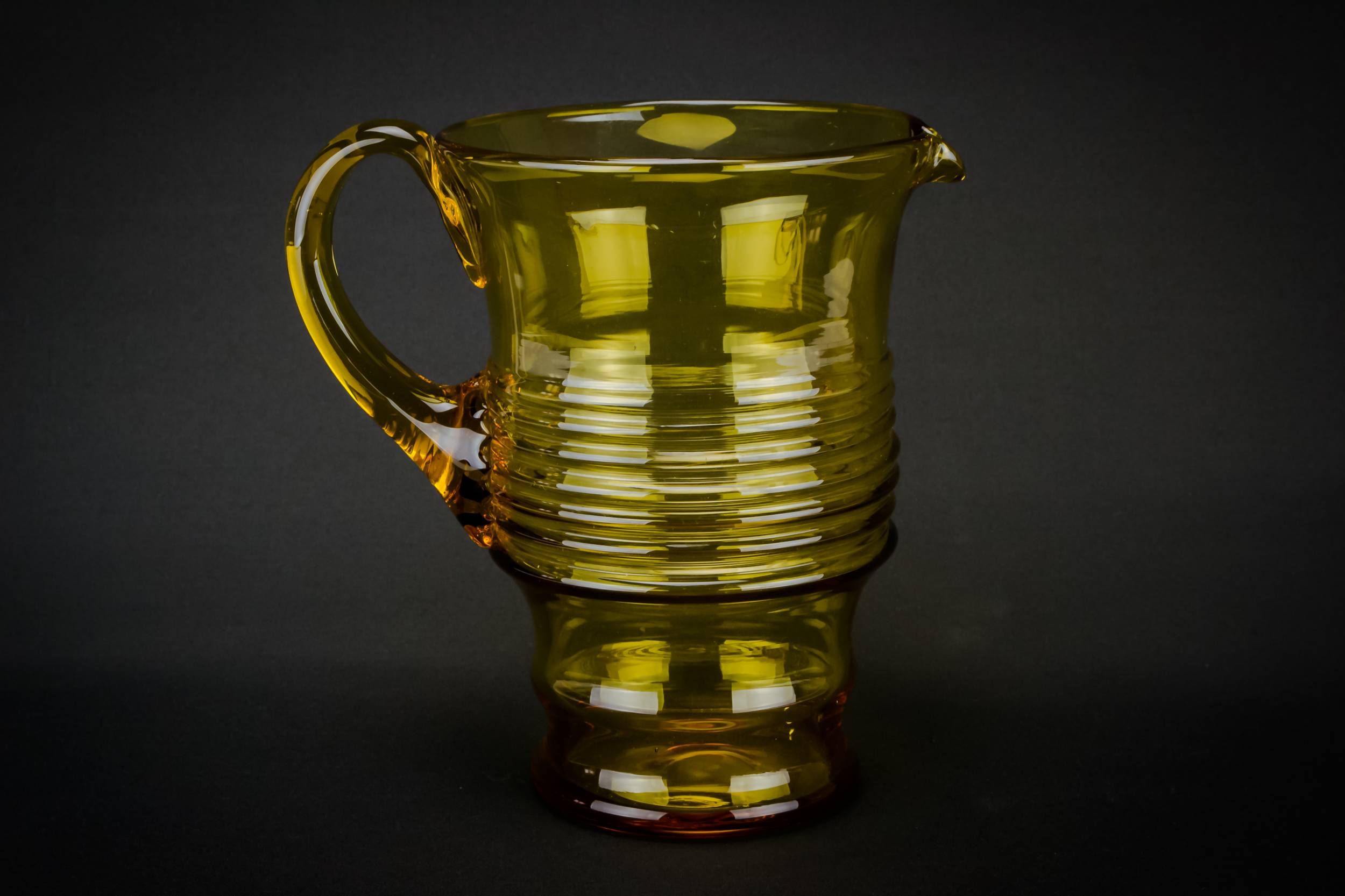 Vintage Glass Ribbed — Ribbed Art Deco jug