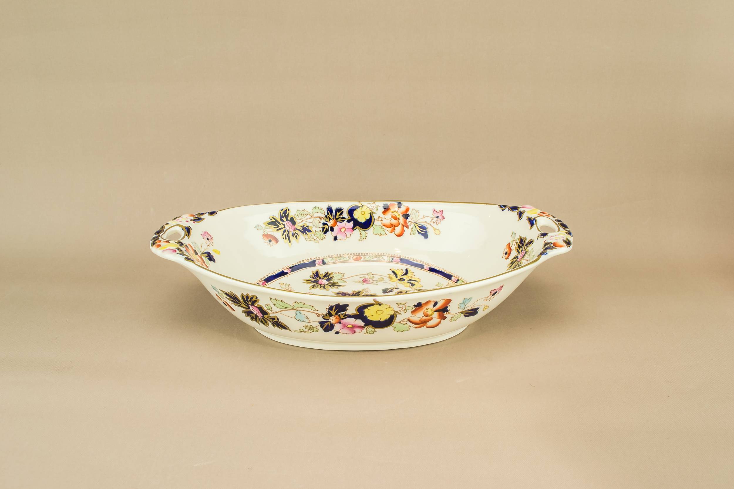 Traditional Blue BOWL — Ceramic floral bowl