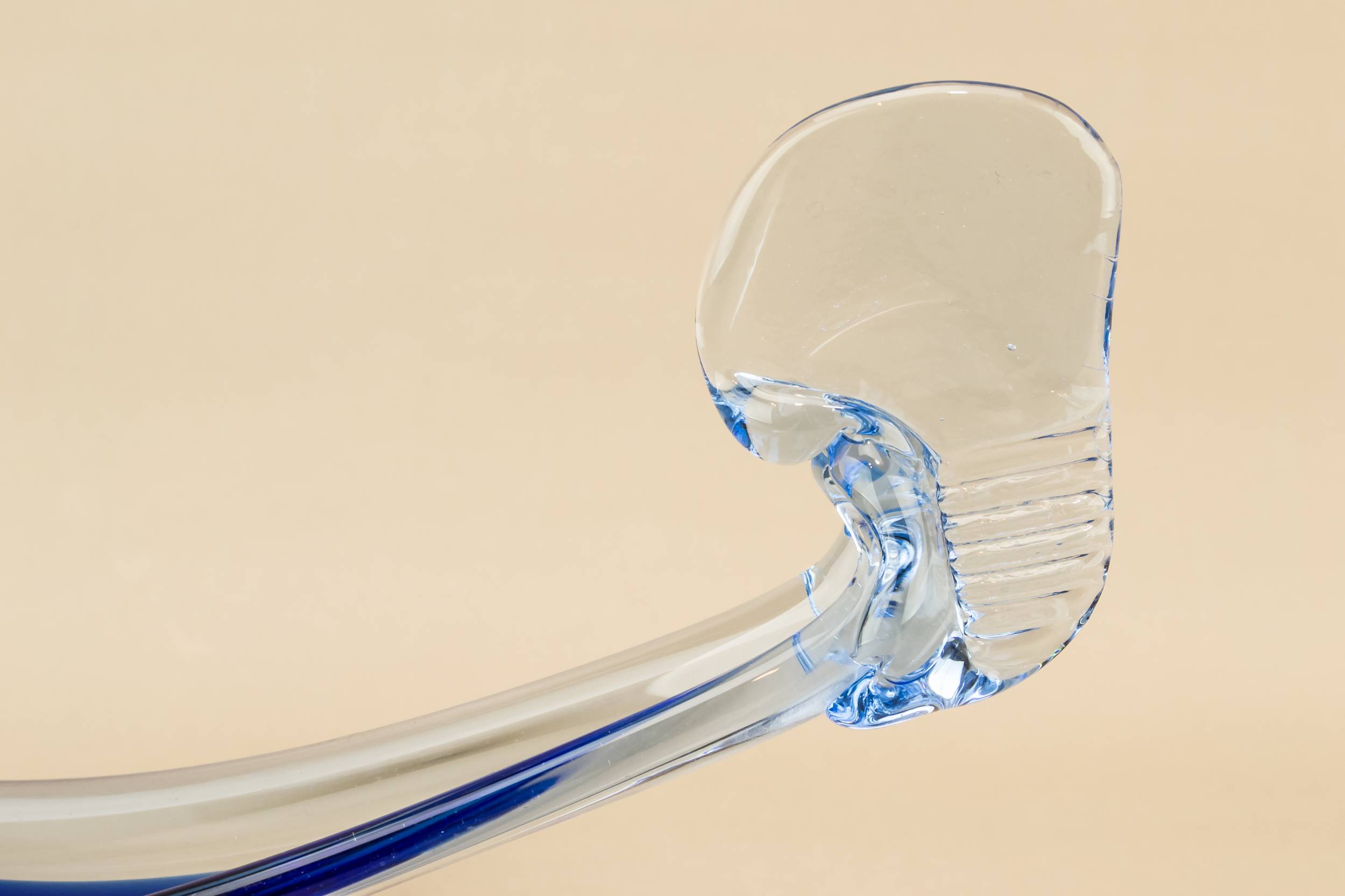 Glass Vintage Abstract — Elegant blue bowl 1