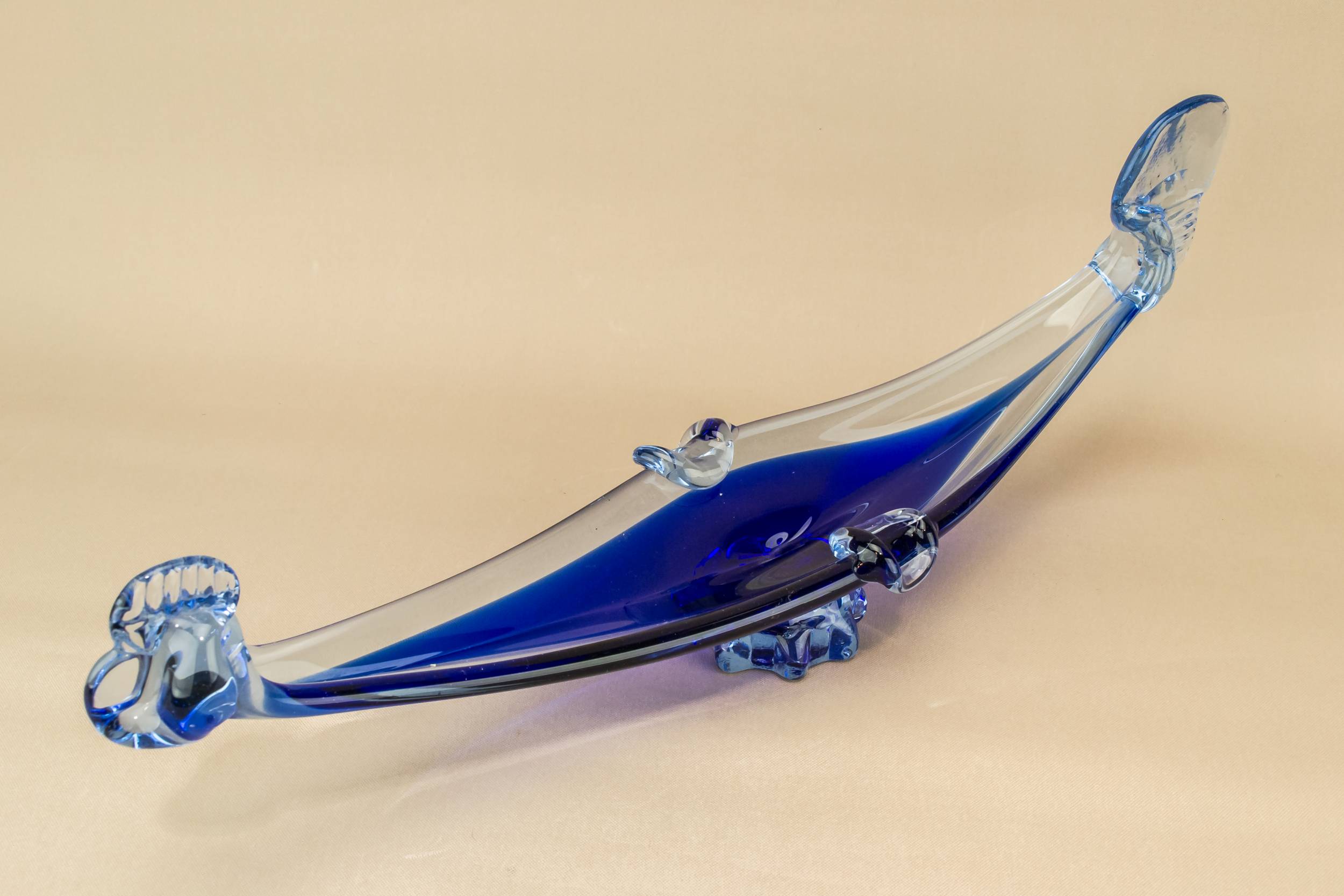 Glass Vintage Abstract — Elegant blue bowl 3