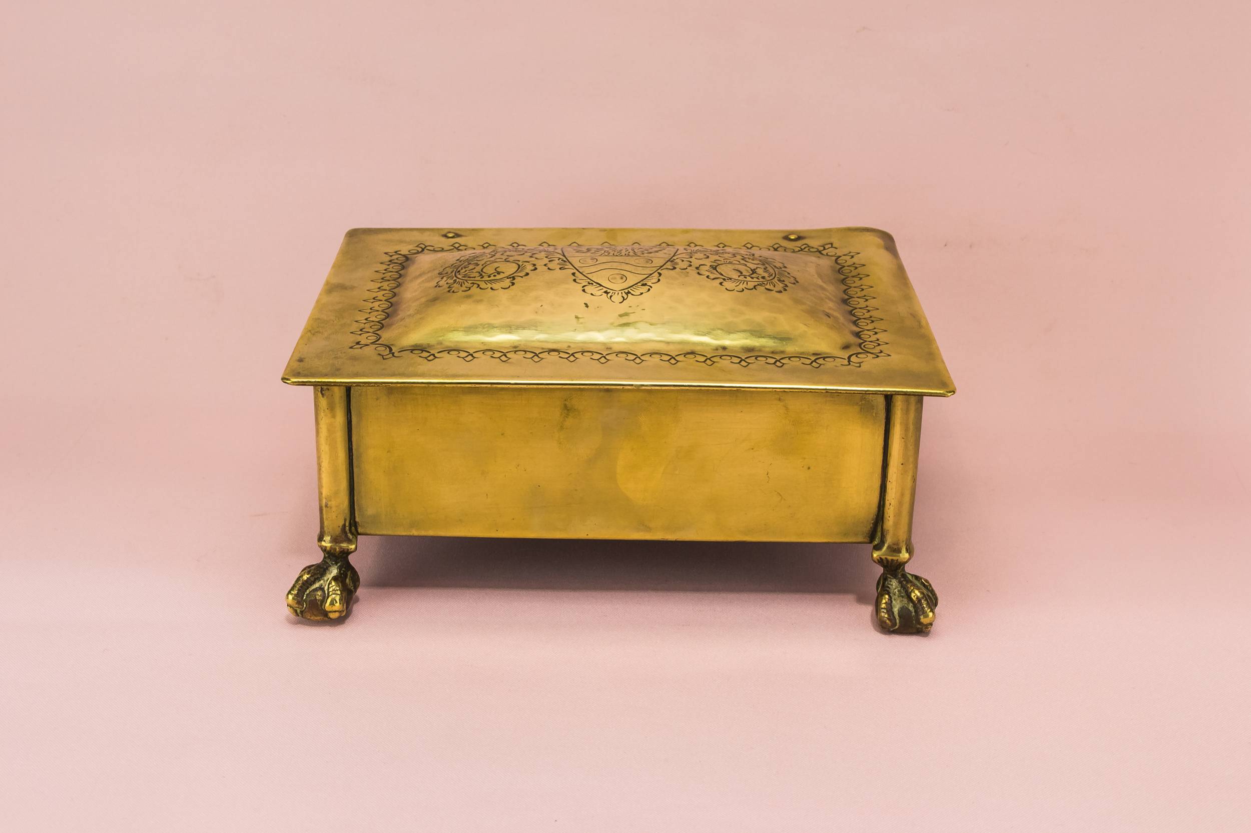 Attractive Brass Floral — Brass jewellery box 1